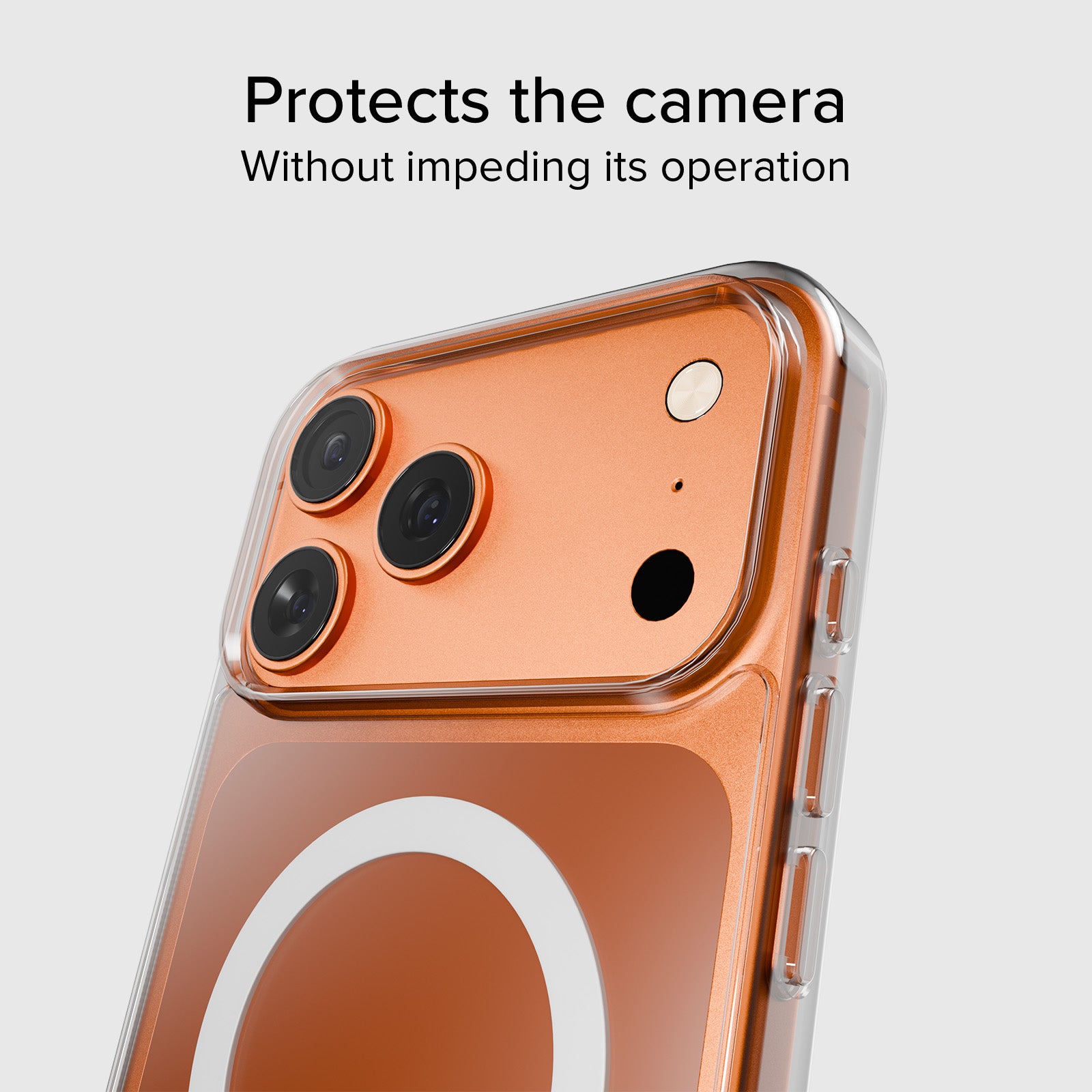 Cover trasparente rigida compatibile con ricarica MagSafe per iPhone 17 Pro