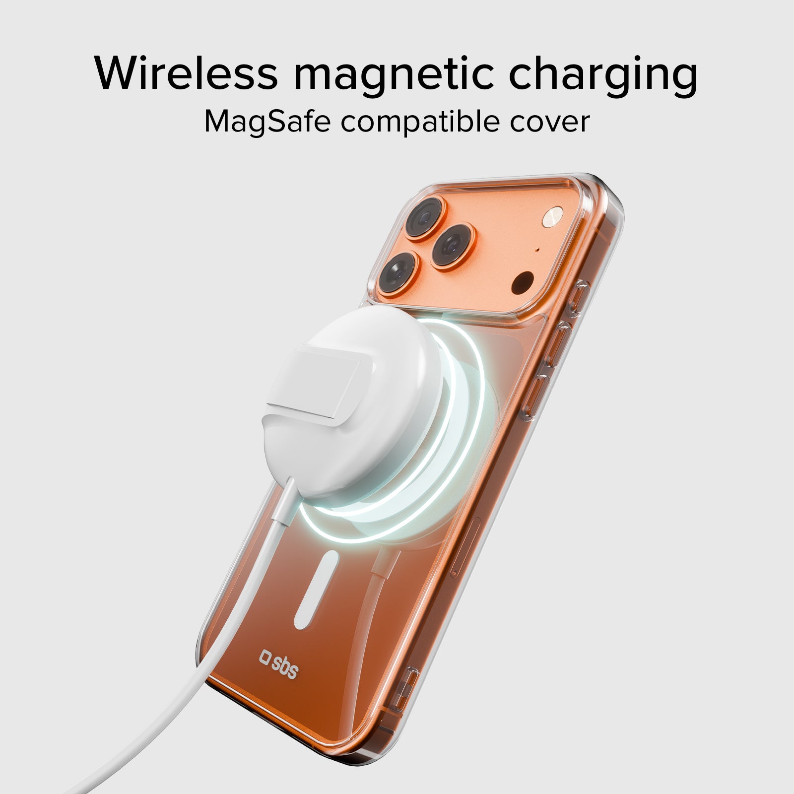 Cover trasparente rigida compatibile con ricarica MagSafe per iPhone 17 Pro