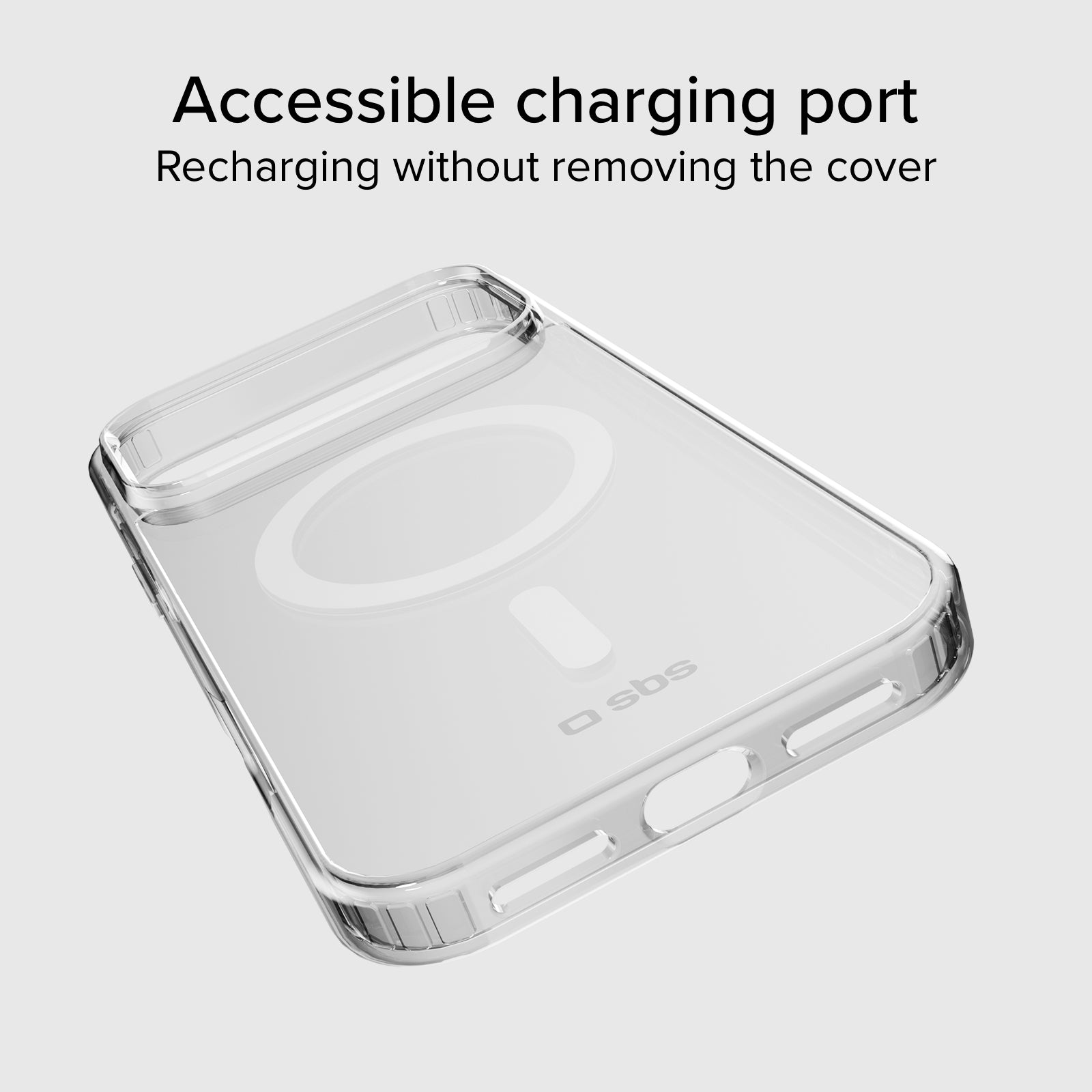 Cover trasparente rigida compatibile con ricarica MagSafe per iPhone 17 Pro