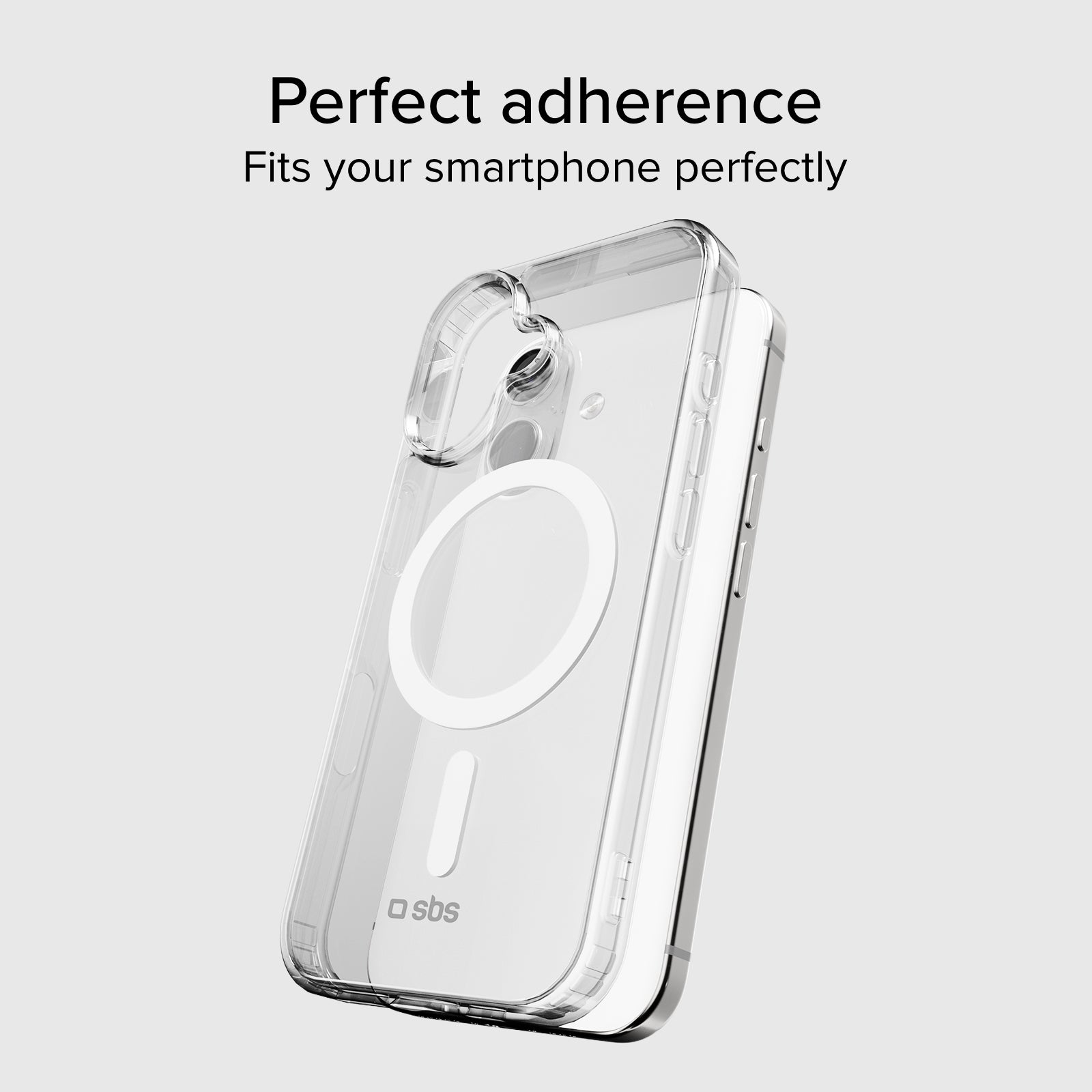 Rigid transparent case compatible with MagSafe charging for iPhone 17