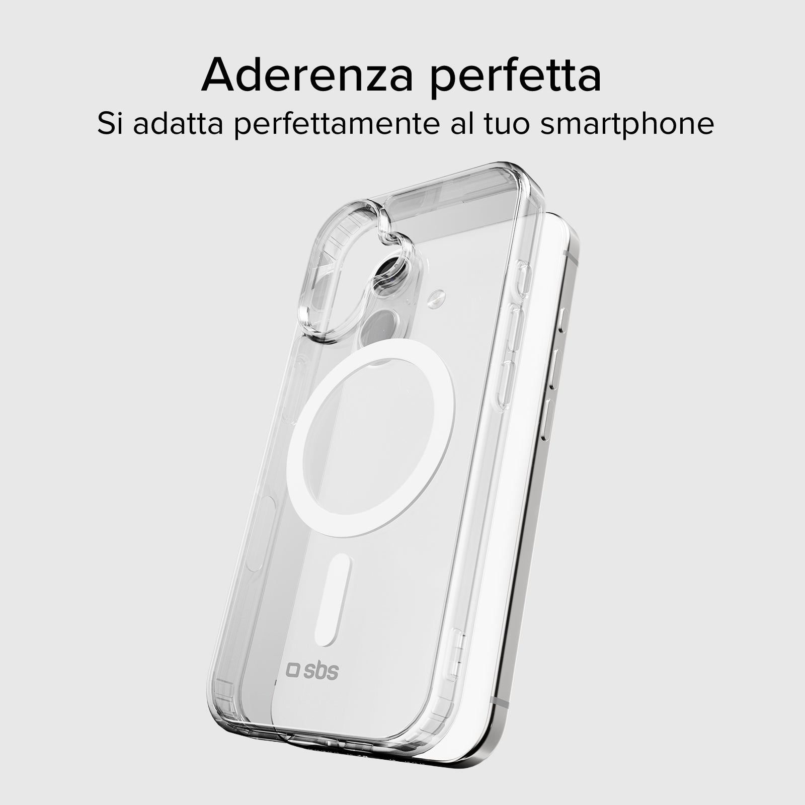 Rigid transparent case compatible with MagSafe charging for iPhone 17