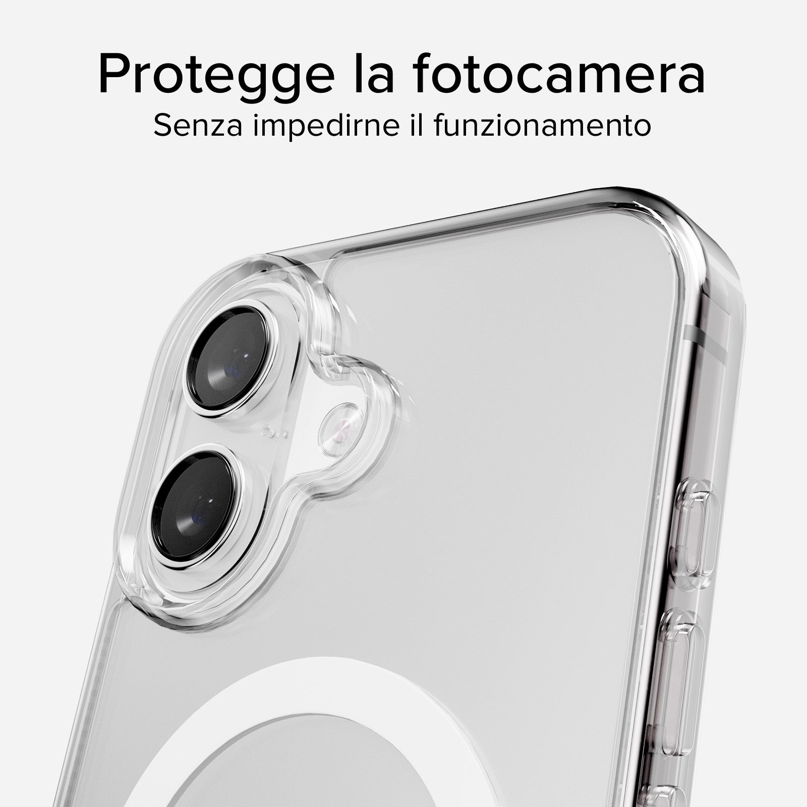 Funda rígida transp. carga MagSafe iPhone 17
