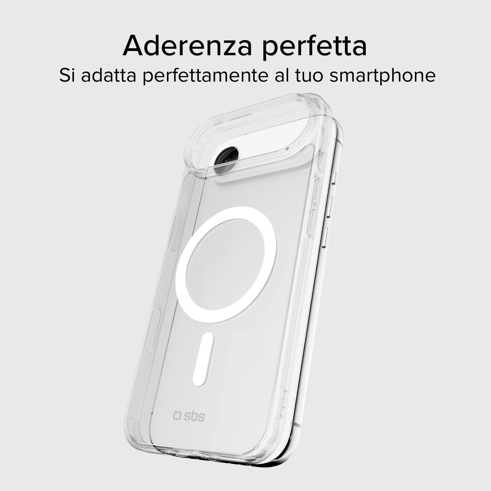 Cover trasparente rigida compatibile con ricarica MagSafe per iPhone Air