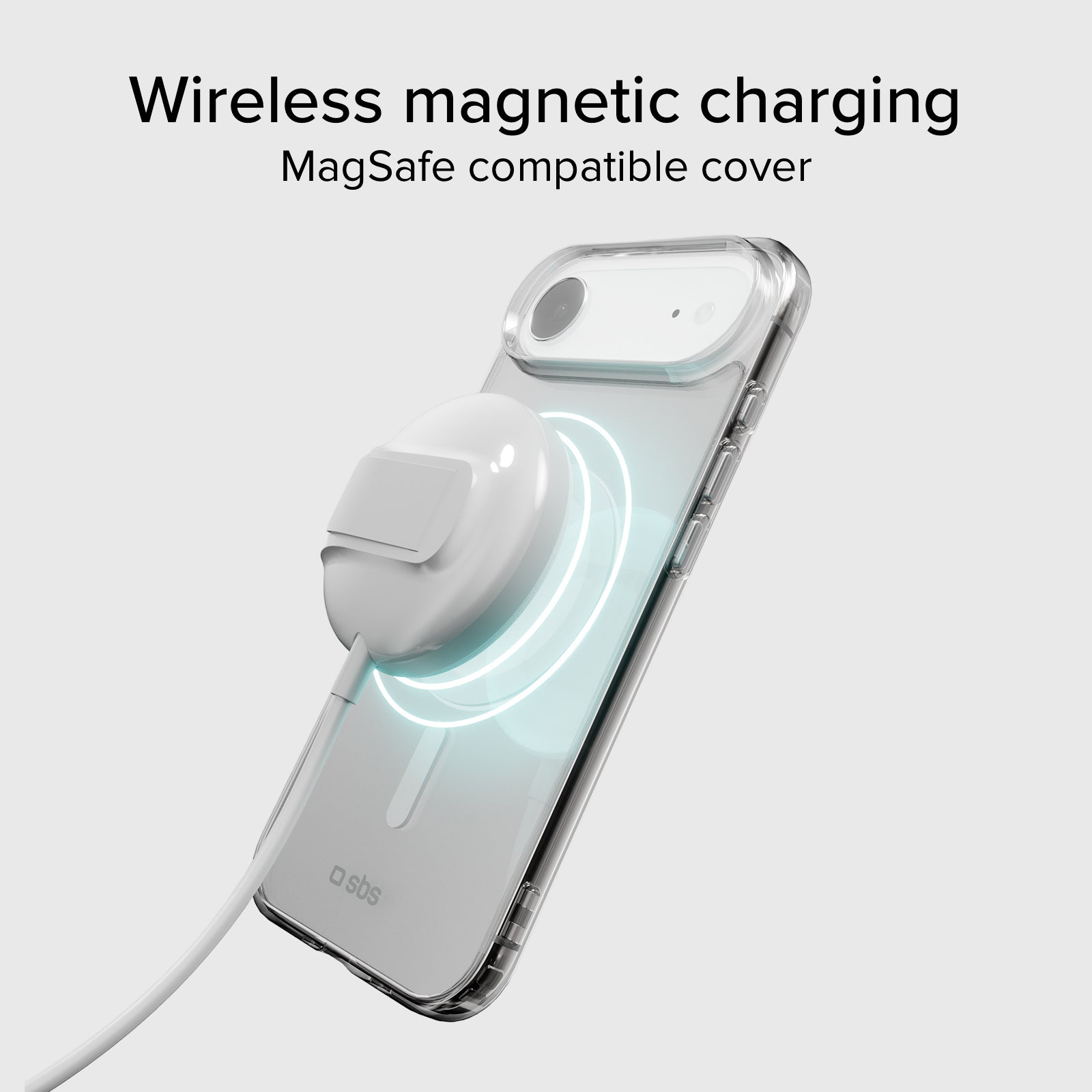 Cover trasparente rigida compatibile con ricarica MagSafe per iPhone Air