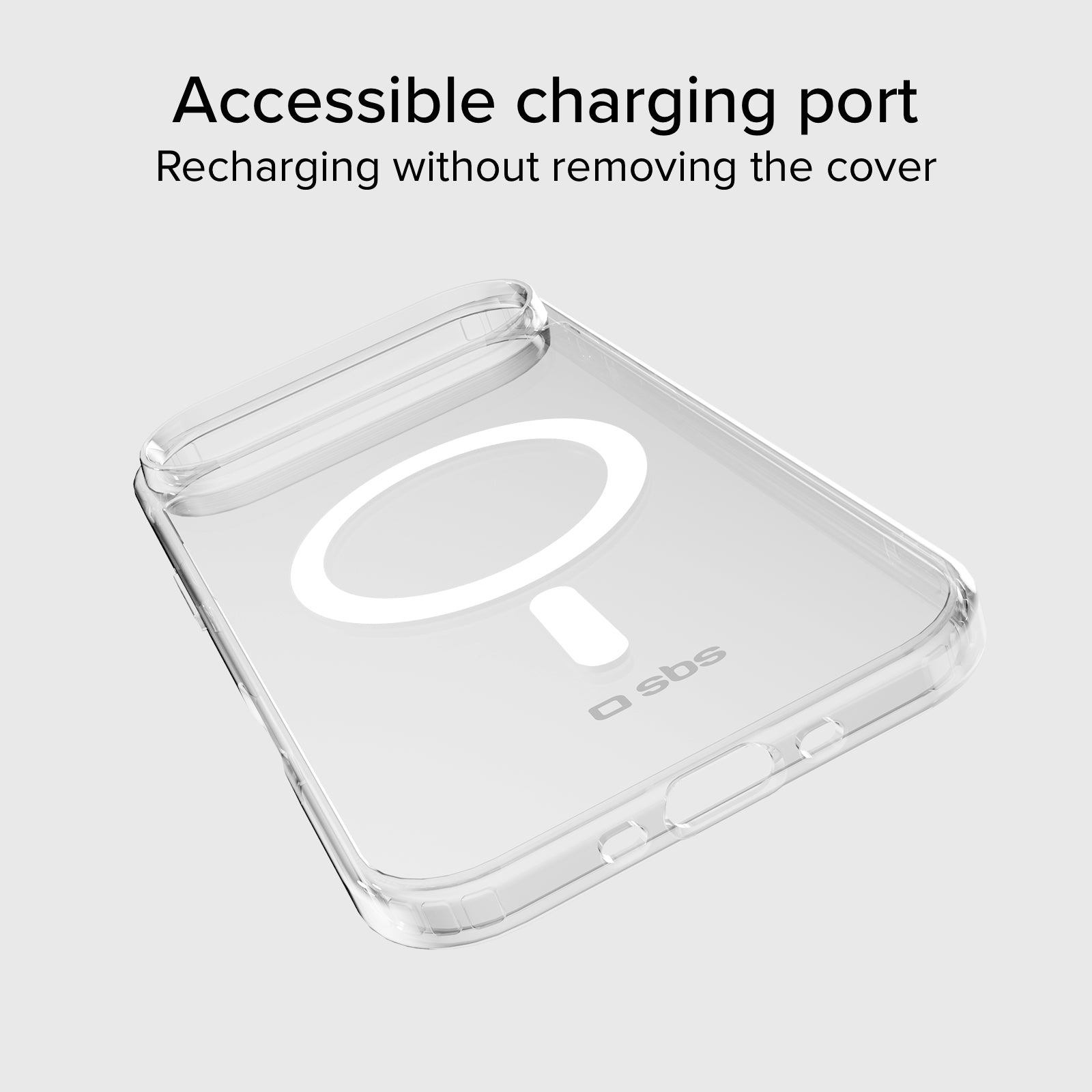 Coque transparente rigide, compatible recharge MagSafe pour iPhone Air