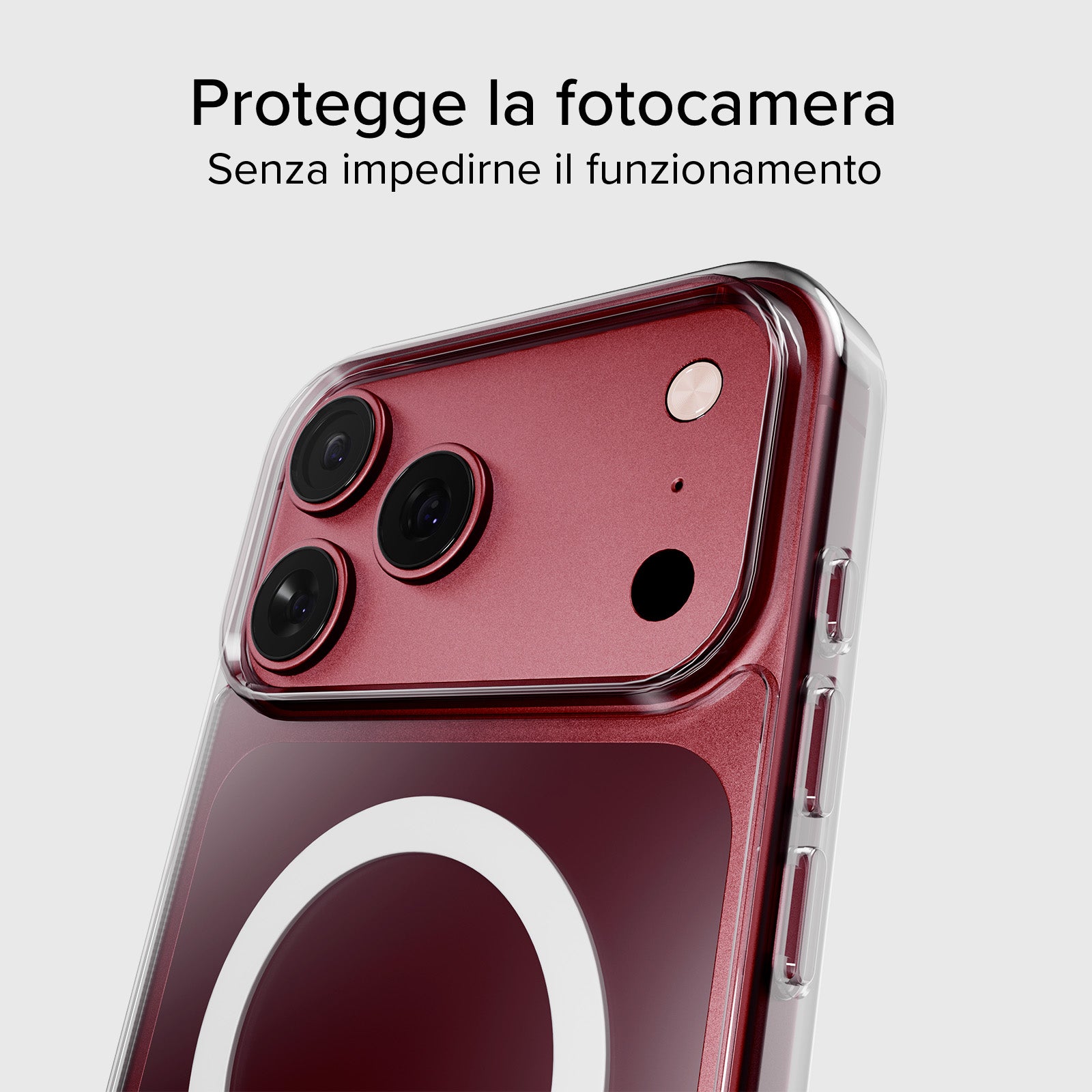 Coque rigide compatible avec la recharge sans fil magnétique pour iPhone 18 Pro/17 Pro