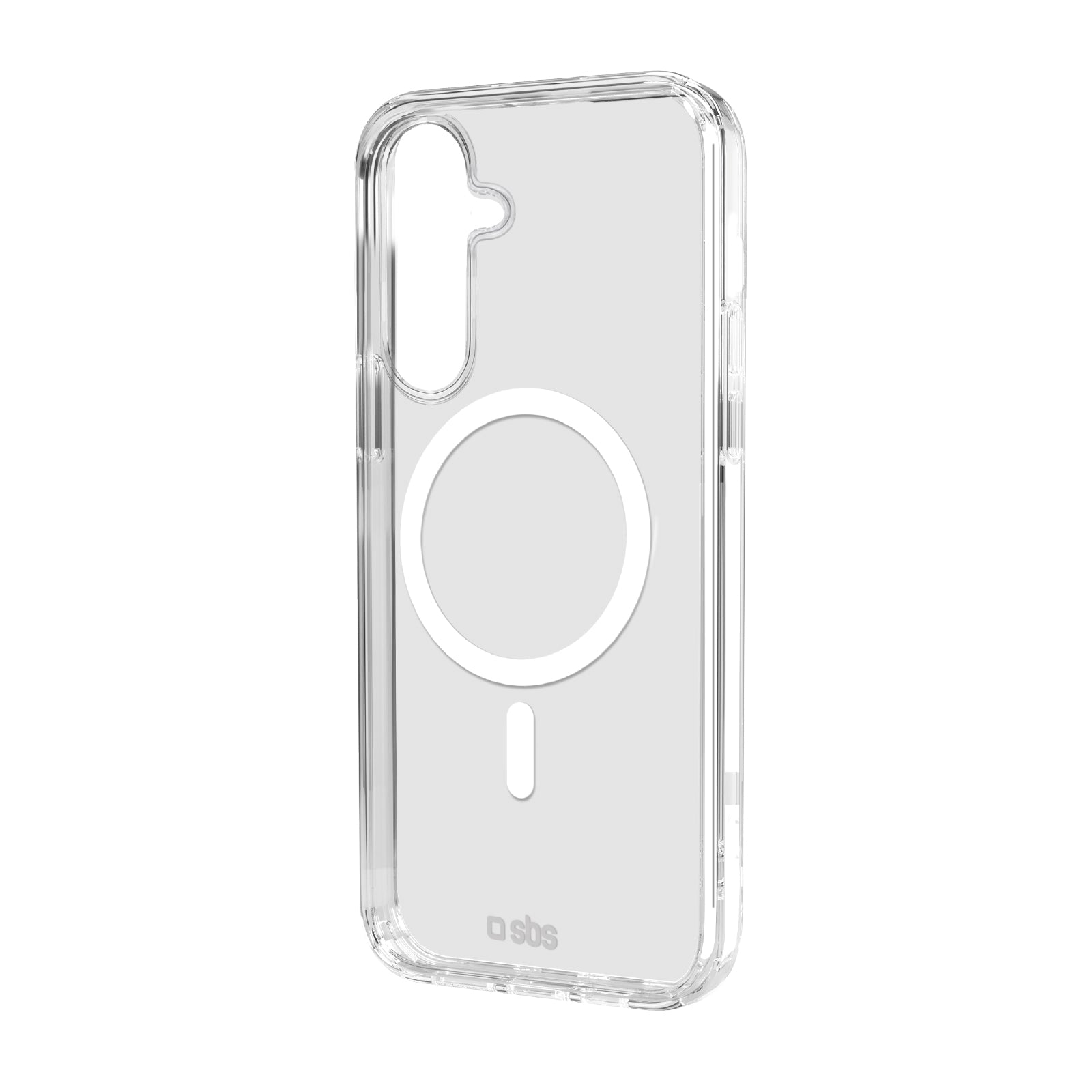 Coque rigide transparente compatible avec la recharge magnétique sans fil pour Samsung Galaxy S25+