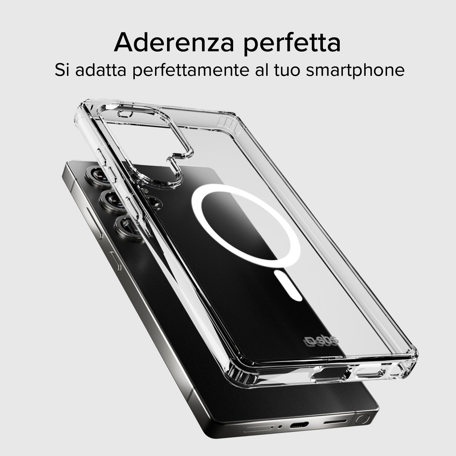 Funda rígida transparente compatible con carga inalámbrica magnética para Samsung Galaxy S25 Ultra