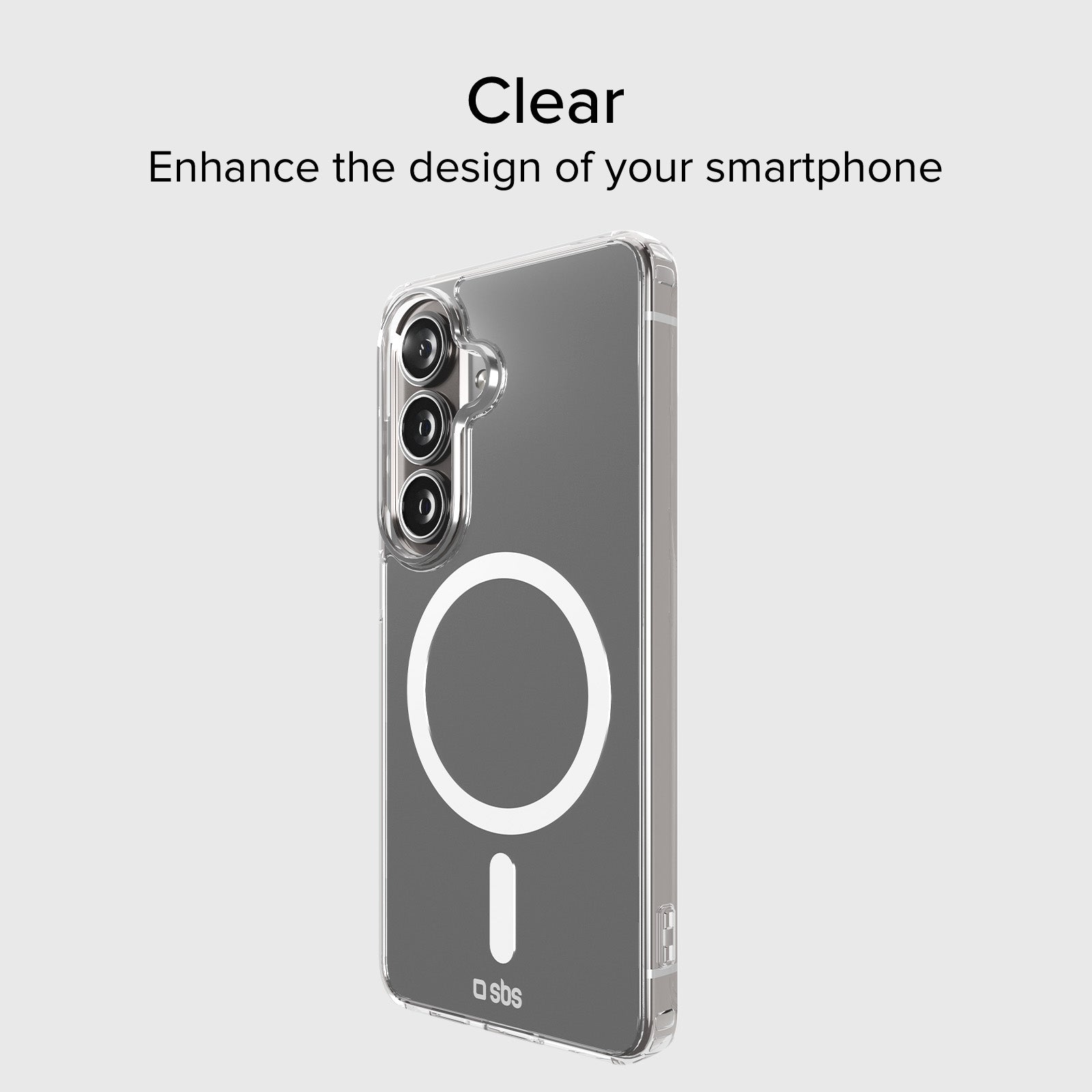 Coque rigide transparente compatible avec la recharge magnétique sans fil pour Samsung Galaxy S26+