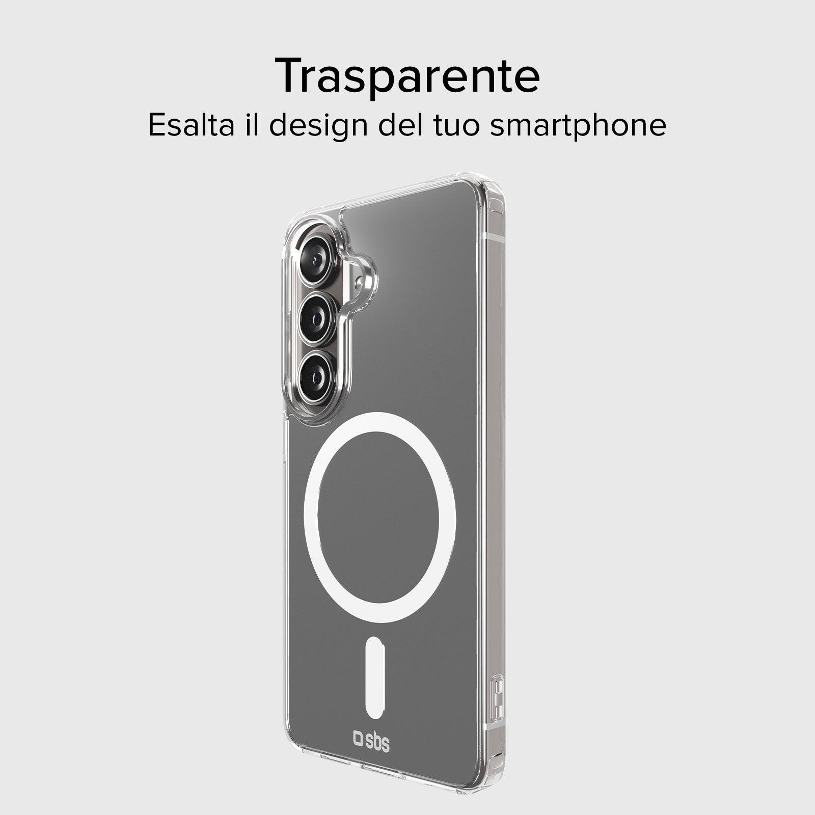Coque rigide transparente compatible avec la recharge magnétique sans fil pour Samsung Galaxy S26+