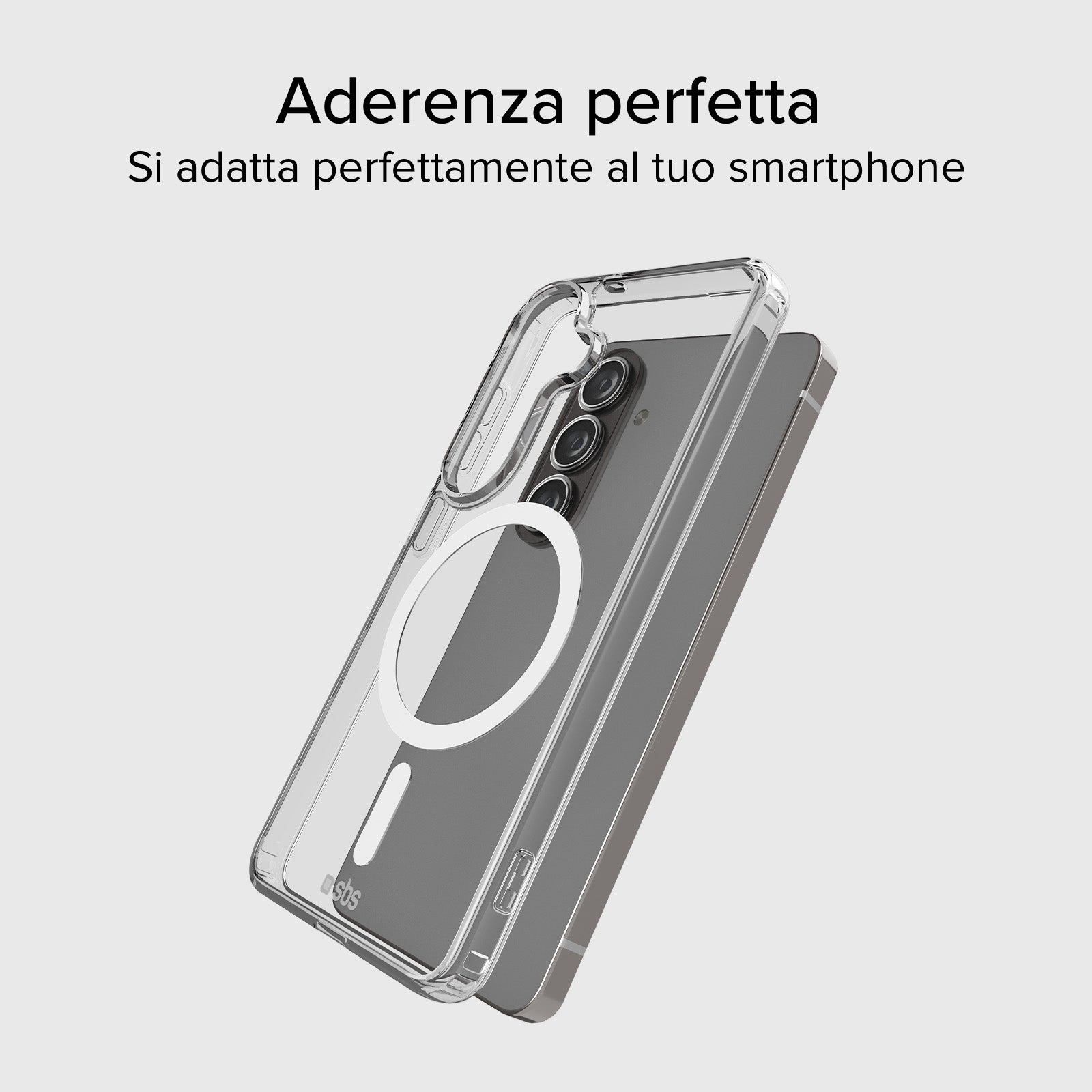 Coque rigide transparente compatible avec la recharge magnétique sans fil pour Samsung Galaxy S26+