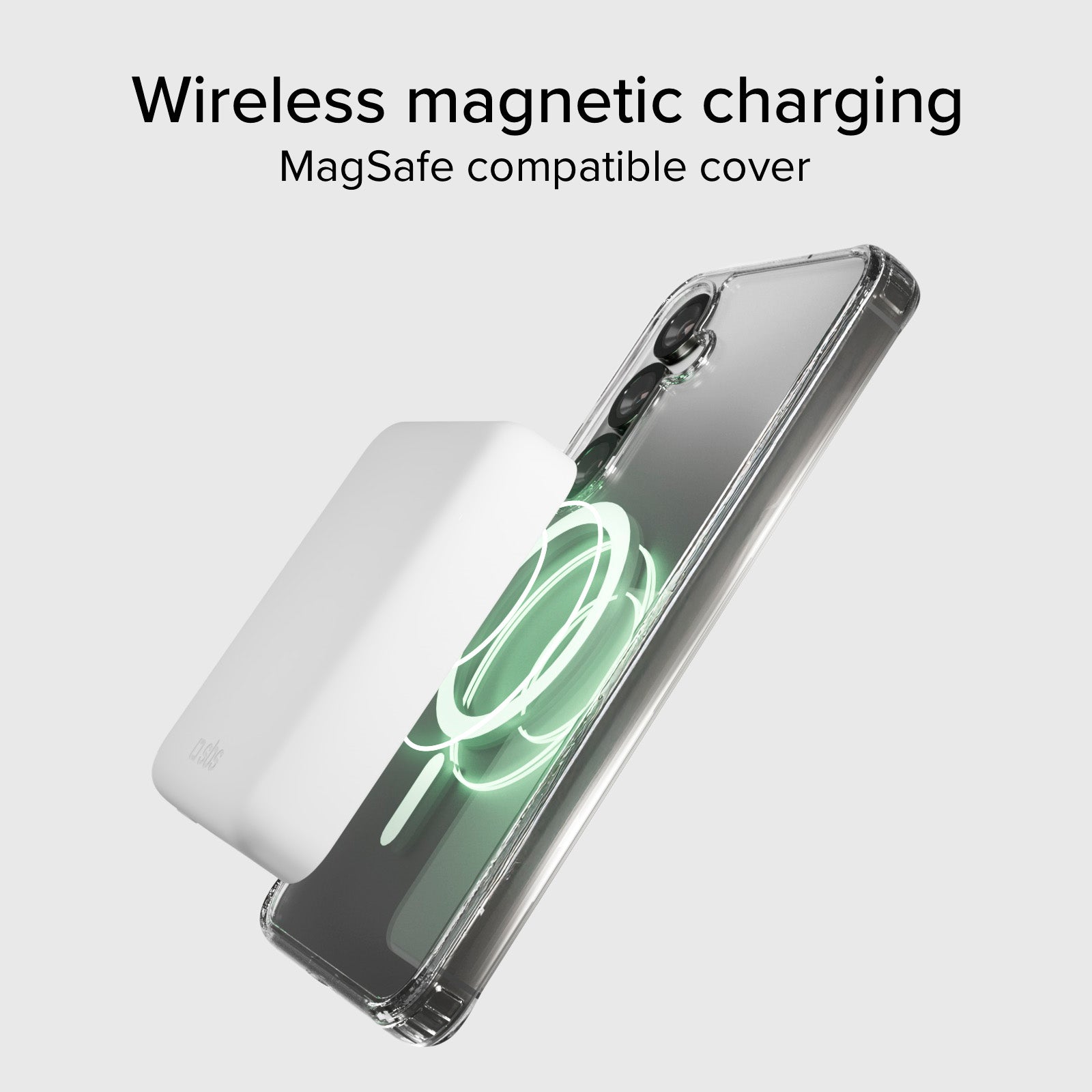 Coque rigide transparente compatible avec la recharge magnétique sans fil pour Samsung Galaxy S26+