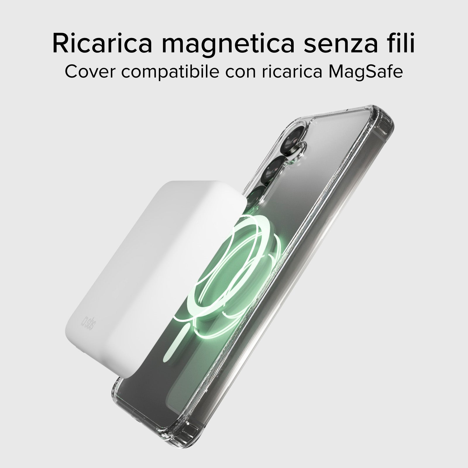 Coque rigide transparente compatible avec la recharge magnétique sans fil pour Samsung Galaxy S26+