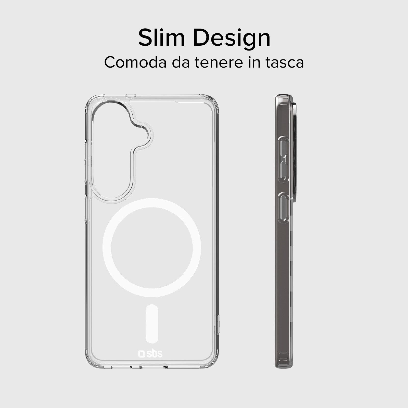 Coque rigide transparente compatible avec la recharge magnétique sans fil pour Samsung Galaxy S26+