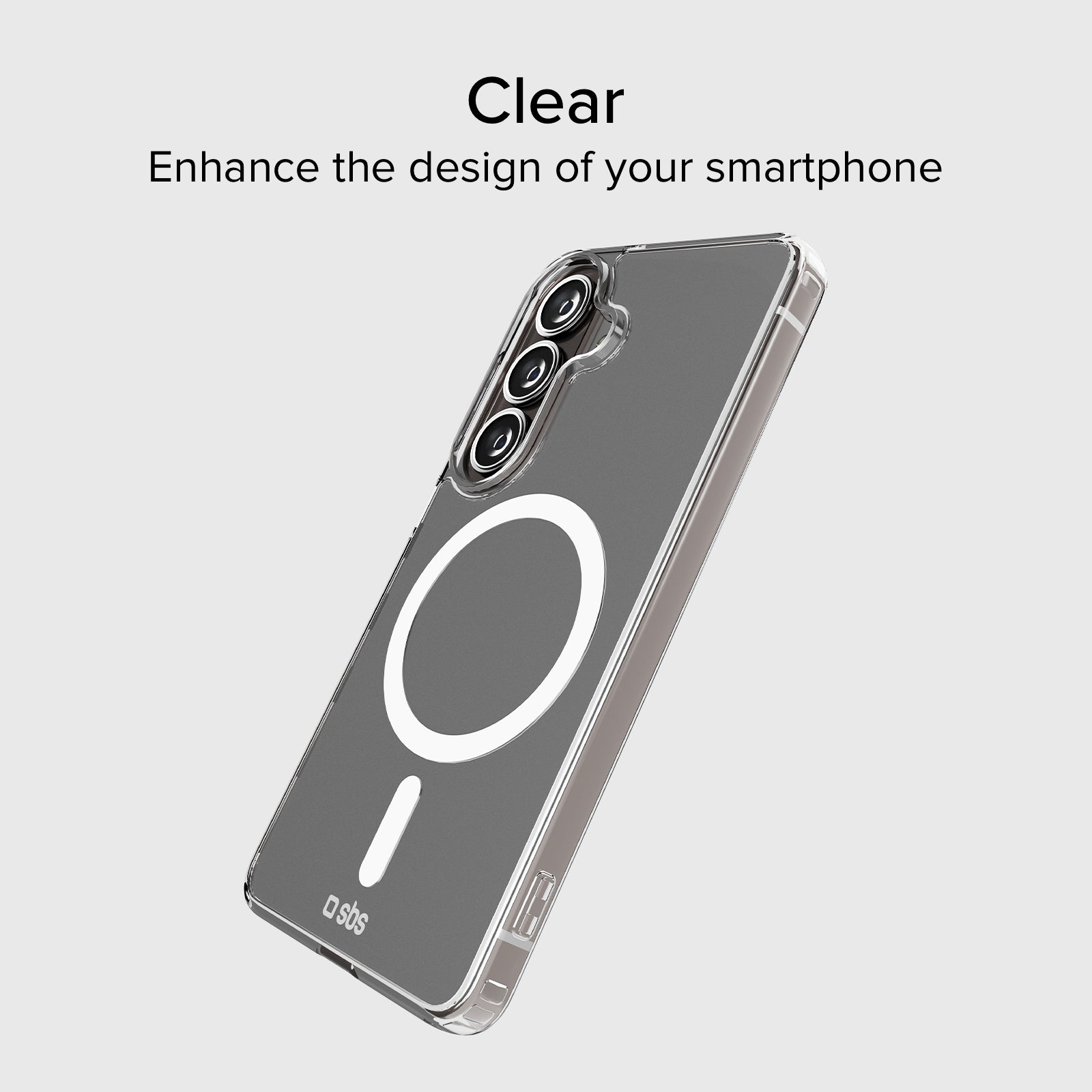 Coque rigide transparente compatible avec la recharge magnétique sans fil pour Samsung S26