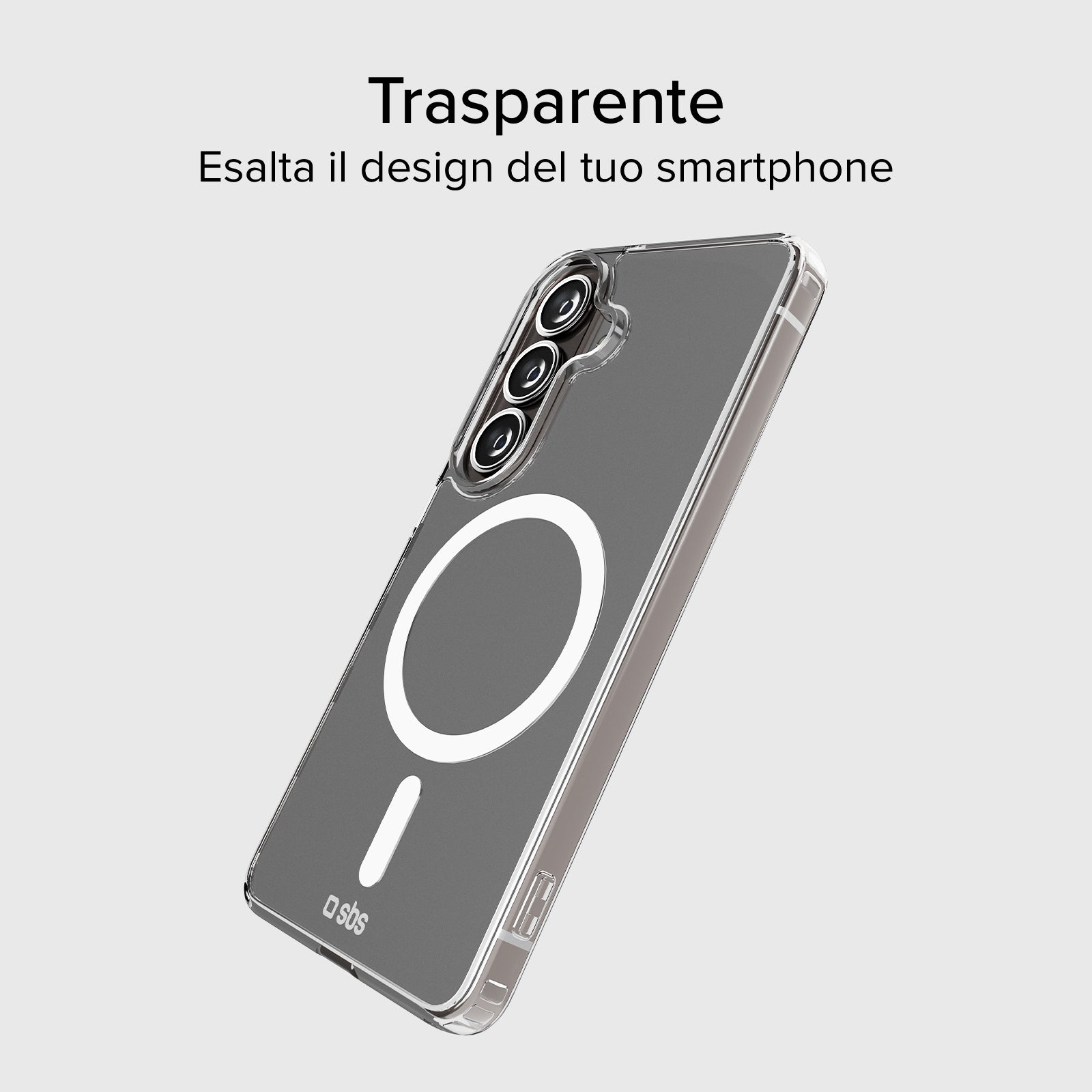 Transparente, feste Hülle, kompatibel mit magnetischer, kabelloser Aufladung für Samsung S26