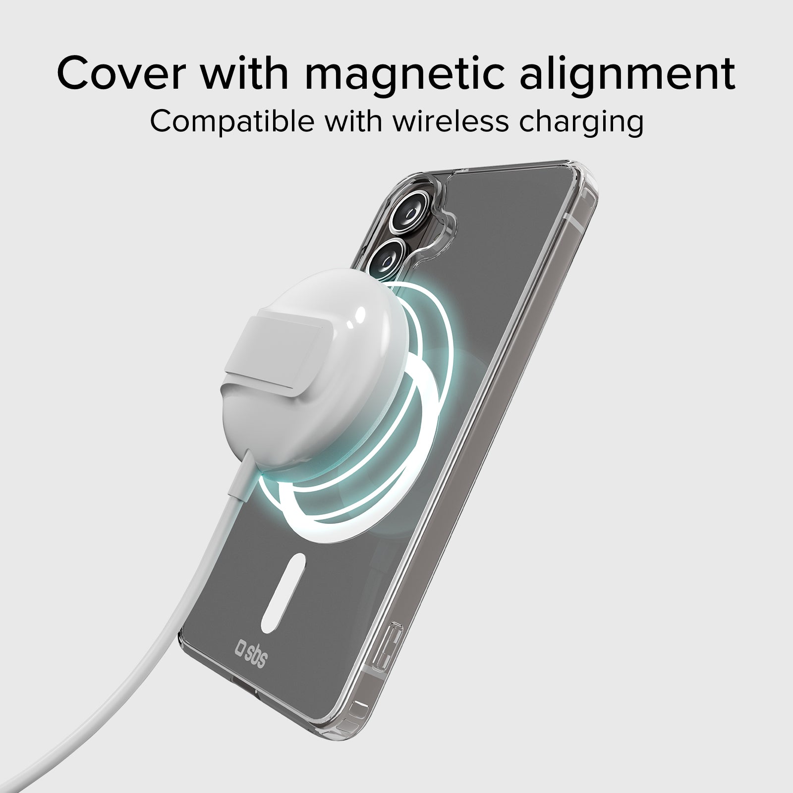 Coque rigide transparente compatible avec la recharge magnétique sans fil pour Samsung S26
