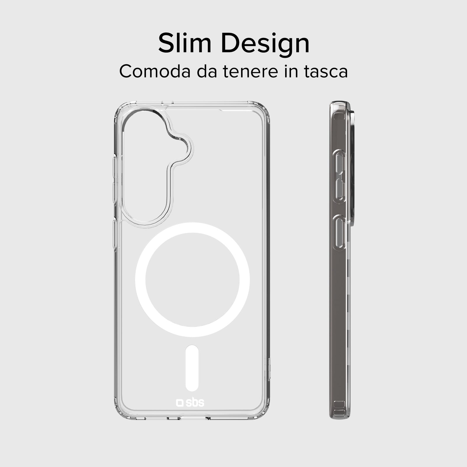 Coque rigide transparente compatible avec la recharge magnétique sans fil pour Samsung S26