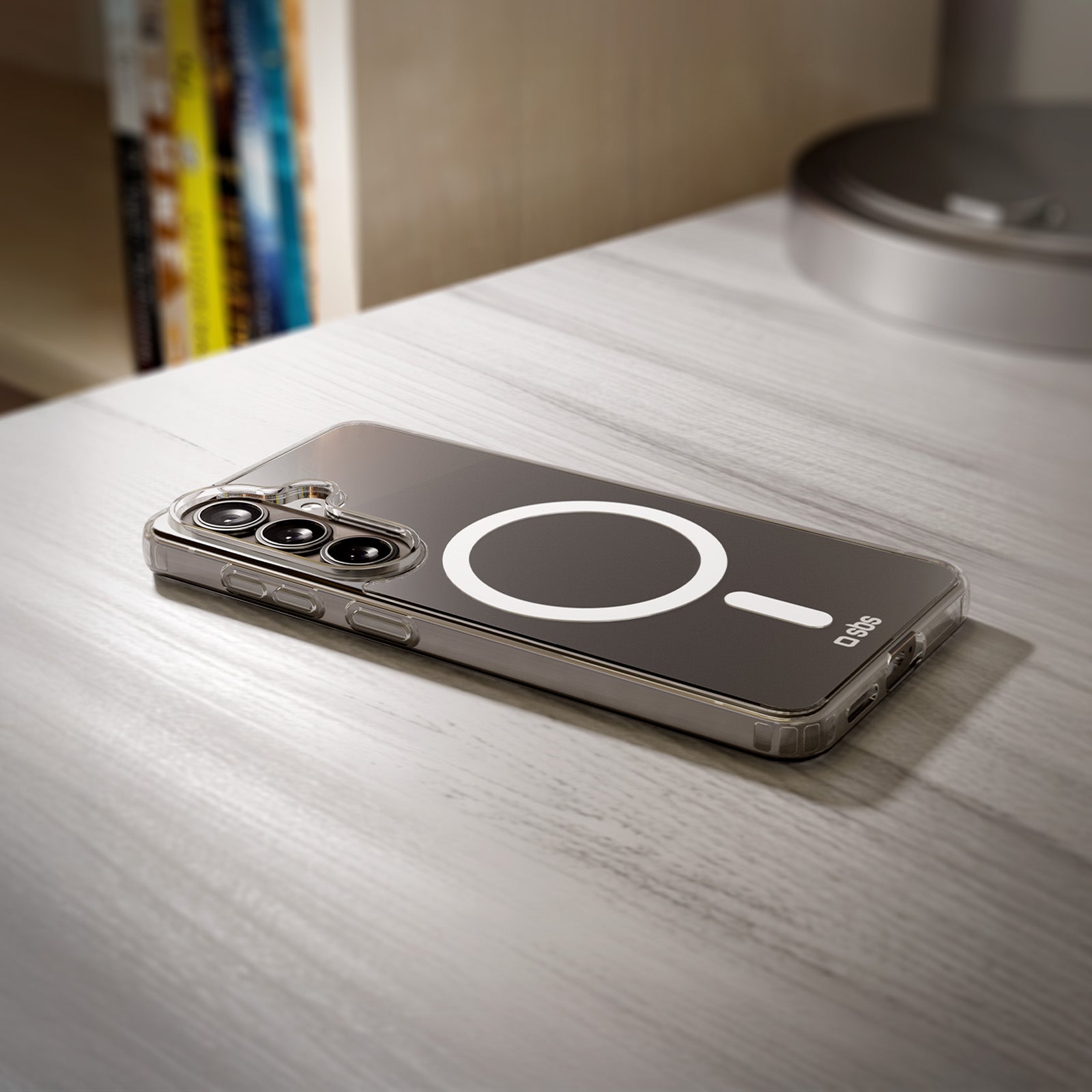 Coque rigide transparente compatible avec la recharge magnétique sans fil pour Samsung S26