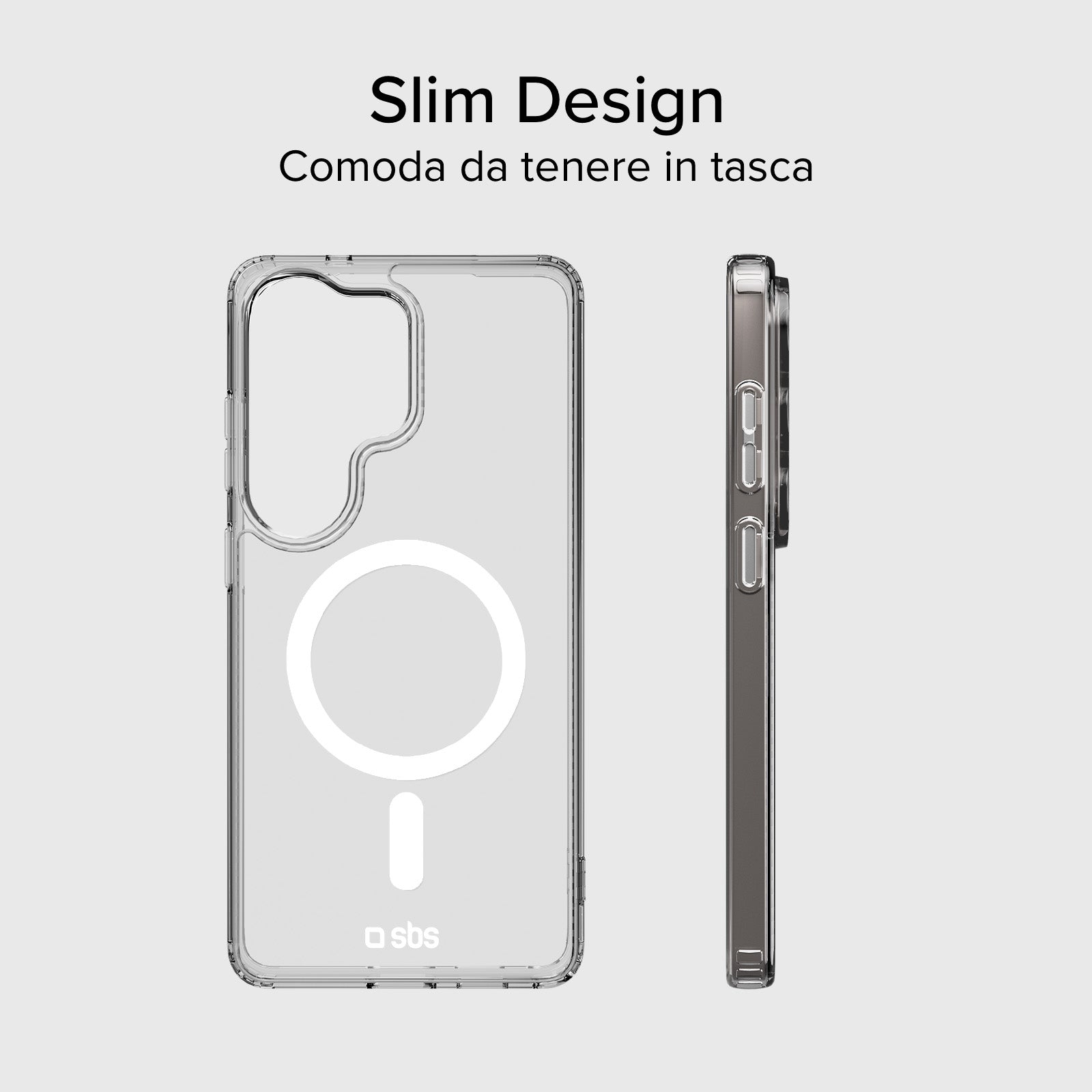 Coque rigide transparente compatible avec la recharge magnétique sans fil pour Samsung S26 Ultra