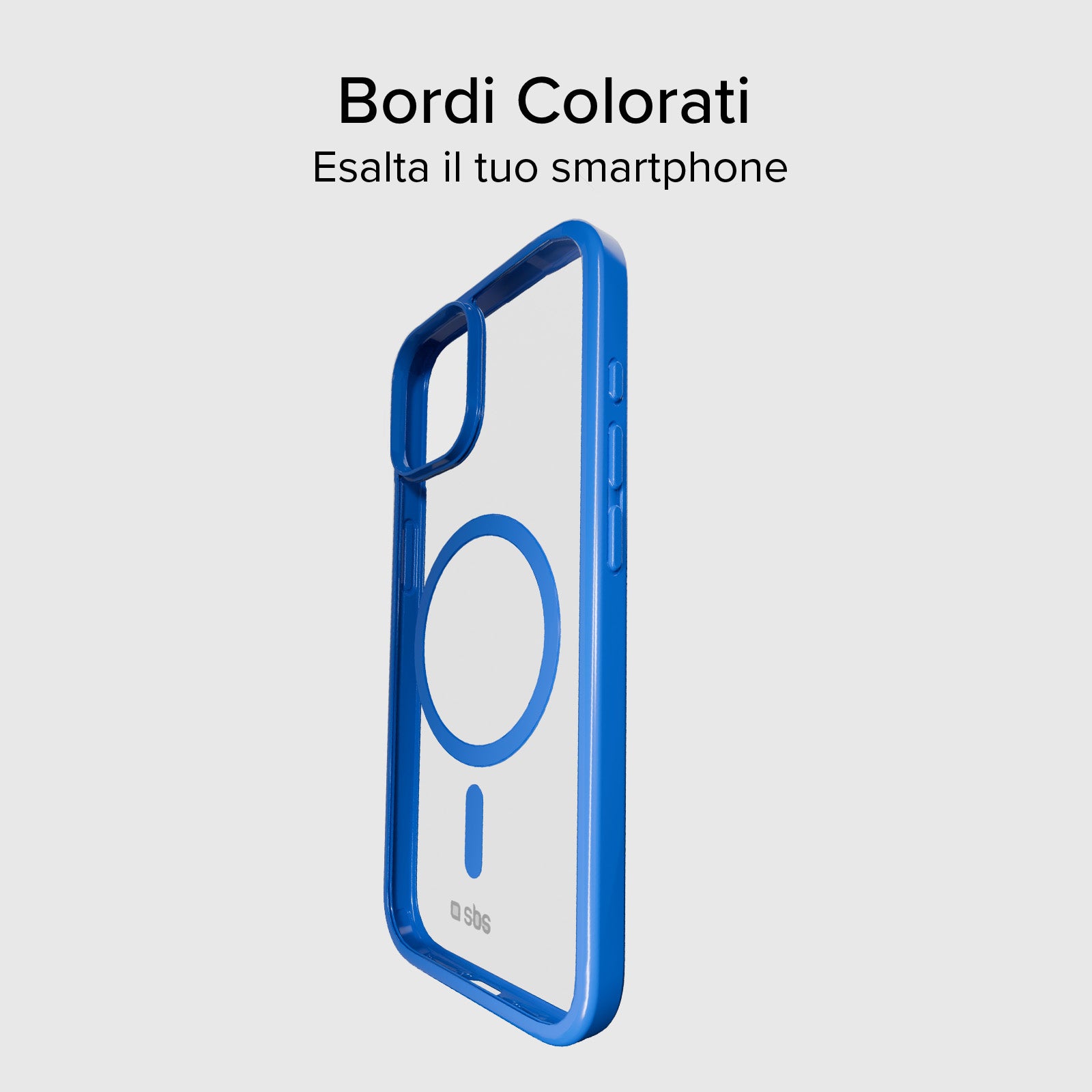 Cover for iPhone 15 with coloured edges compatible with MagSafe charging