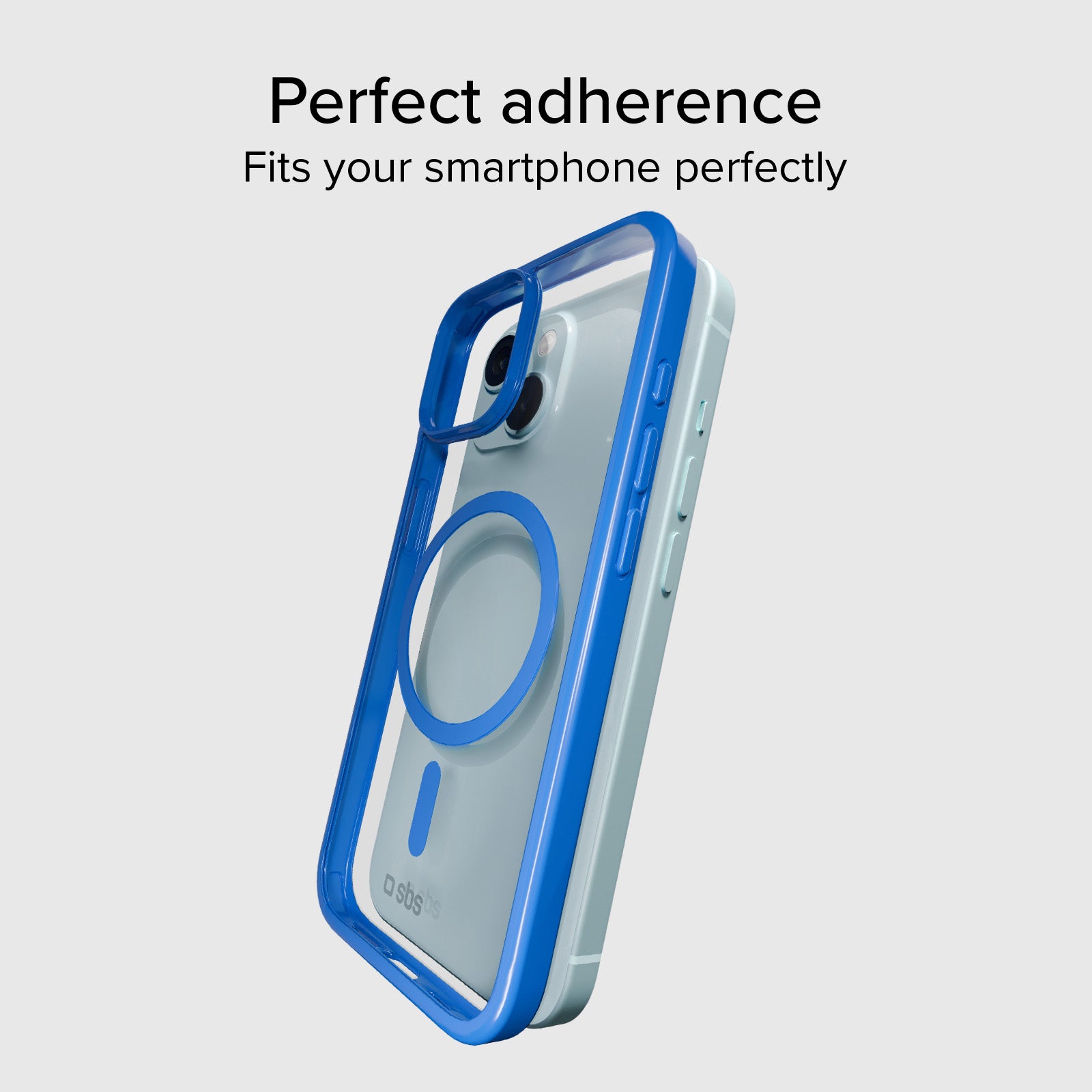 Cover for iPhone 15 with coloured edges compatible with MagSafe charging