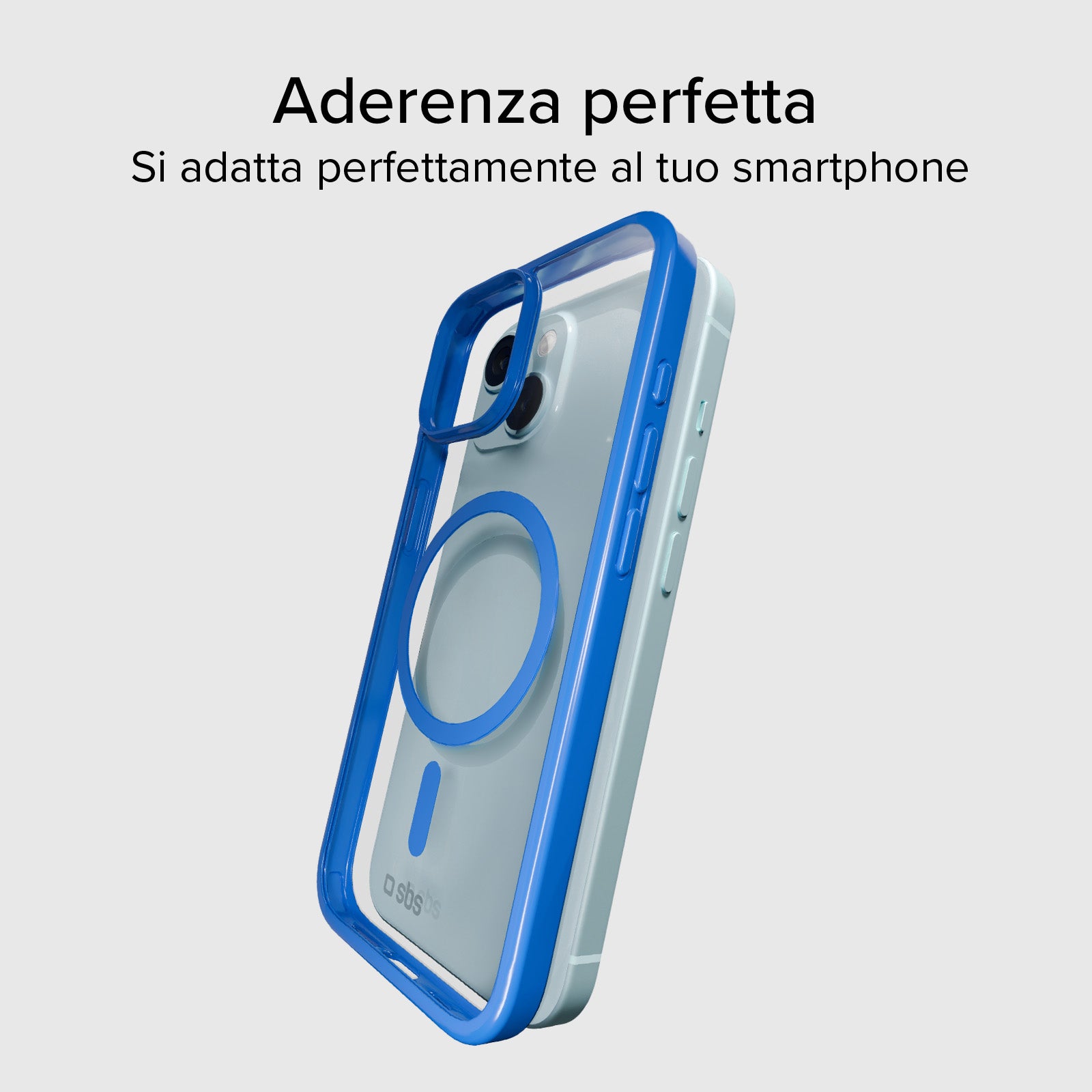 Cover for iPhone 15 with coloured edges compatible with MagSafe charging