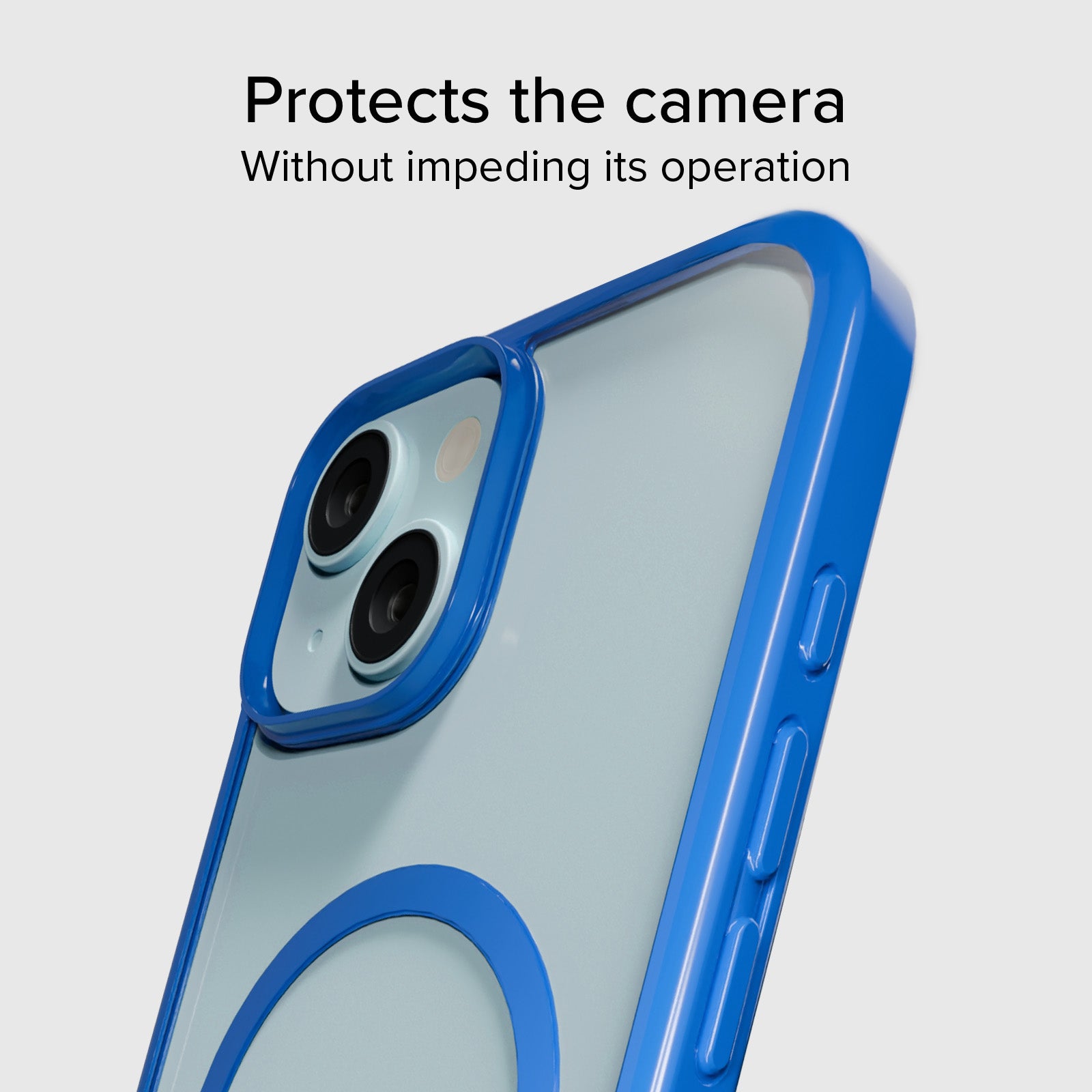 Cover for iPhone 15 with coloured edges compatible with MagSafe charging