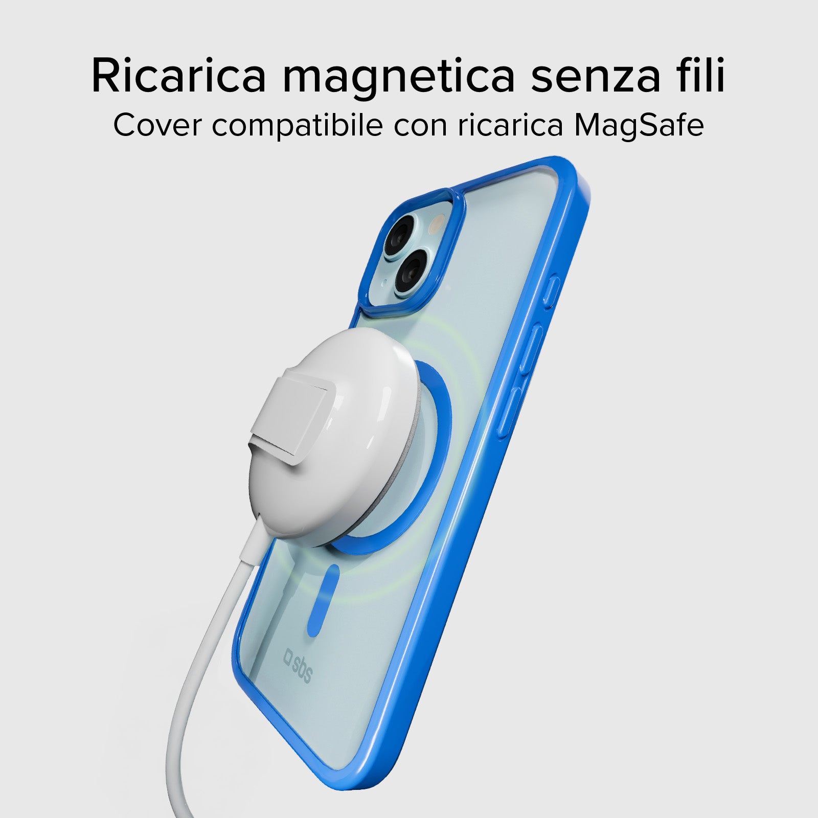 Cover per iPhone 15 con bordi colorati compatibile con ricarica MagSafe