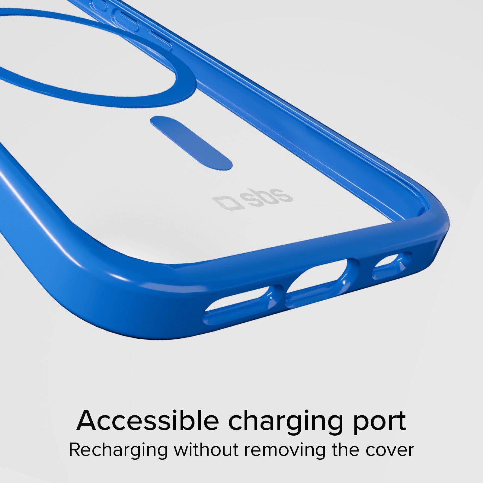 Cover for iPhone 15 with coloured edges compatible with MagSafe charging