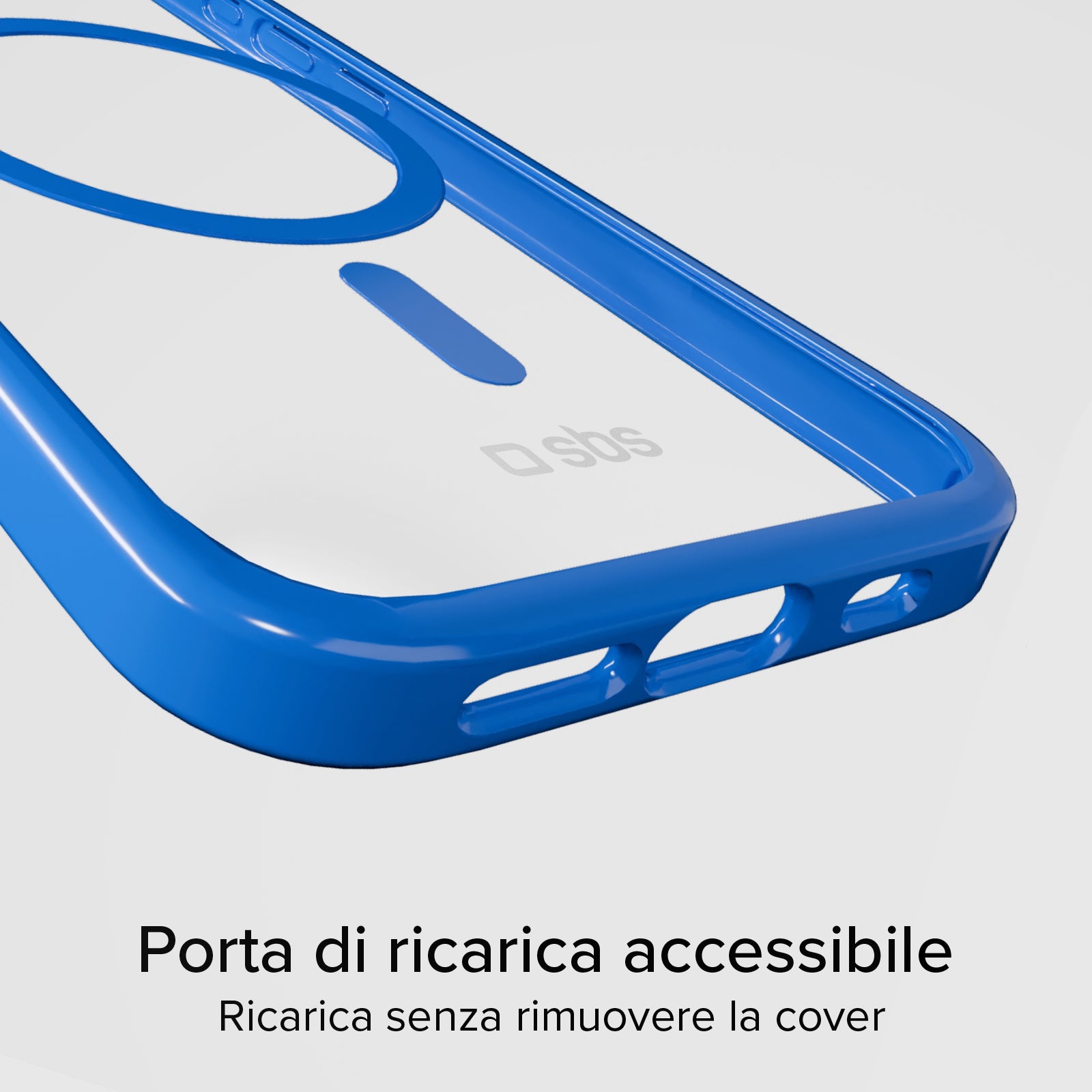 Cover for iPhone 15 with coloured edges compatible with MagSafe charging