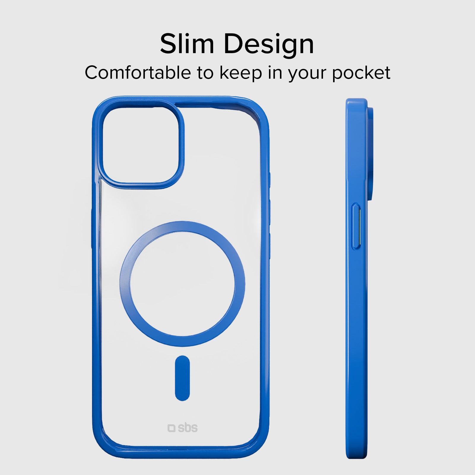 Cover for iPhone 15 with coloured edges compatible with MagSafe charging