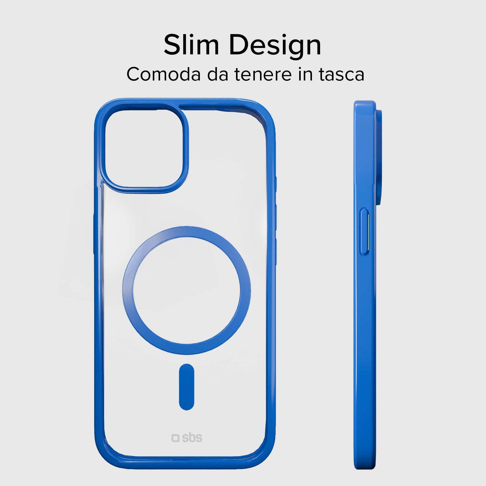 Cover for iPhone 15 with coloured edges compatible with MagSafe charging