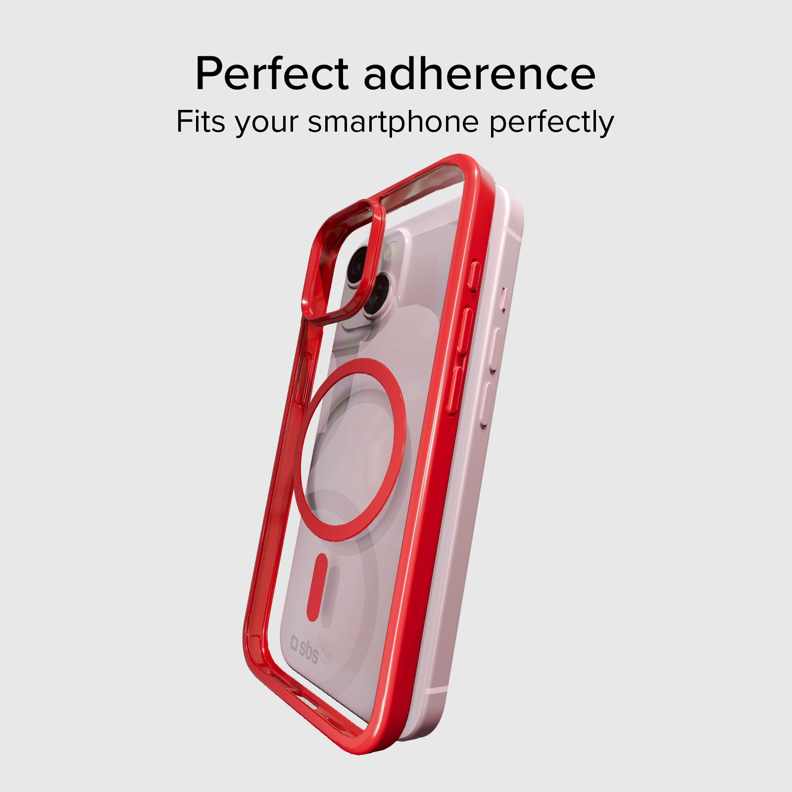 Cover for iPhone 15 with coloured edges compatible with MagSafe charging