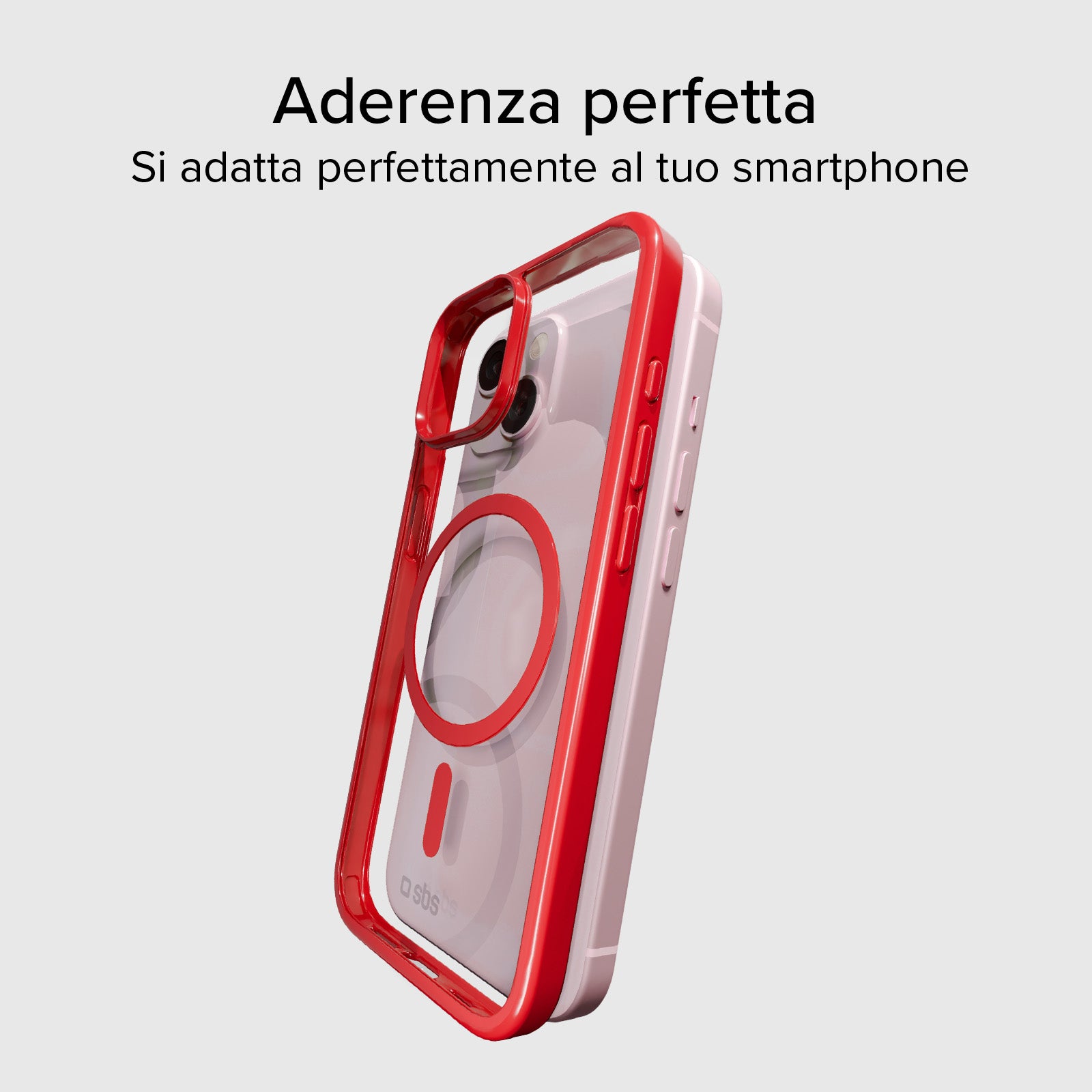 Cover for iPhone 15 with coloured edges compatible with MagSafe charging
