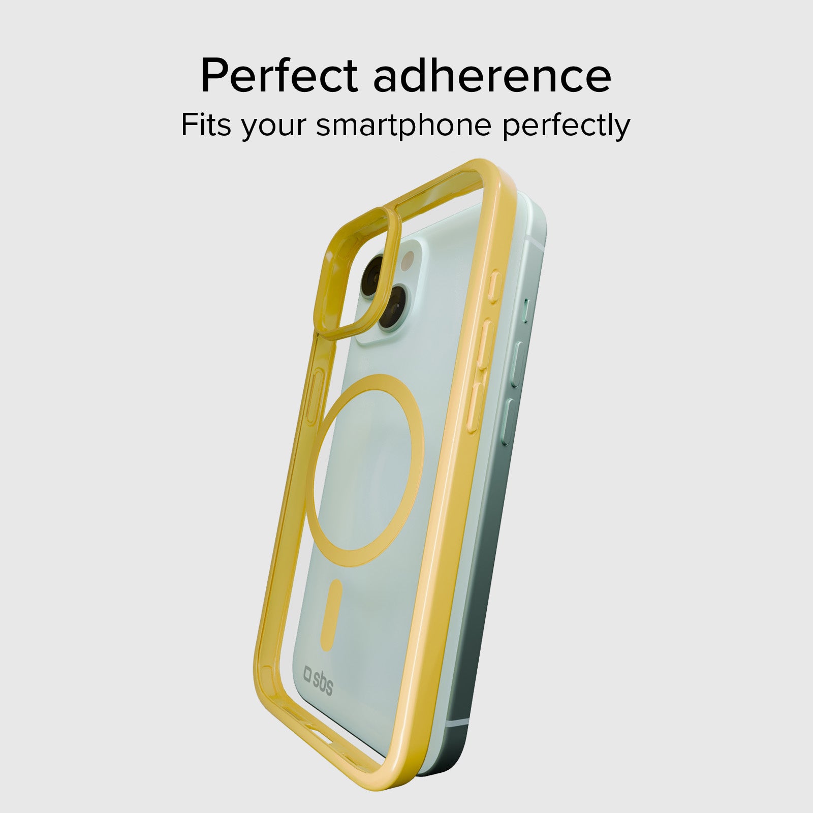 Cover for iPhone 15 with coloured edges compatible with MagSafe charging