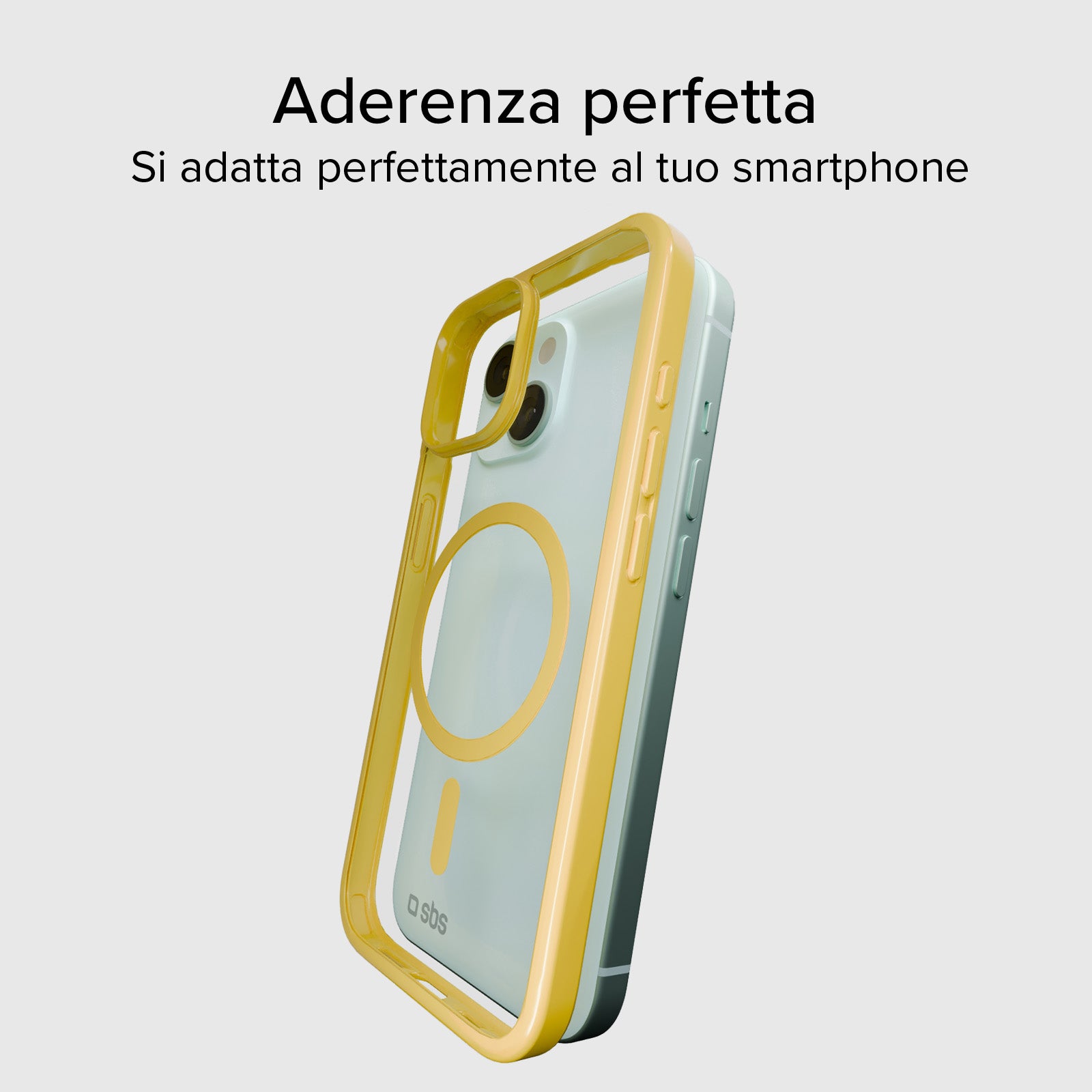 Cover for iPhone 15 with coloured edges compatible with MagSafe charging