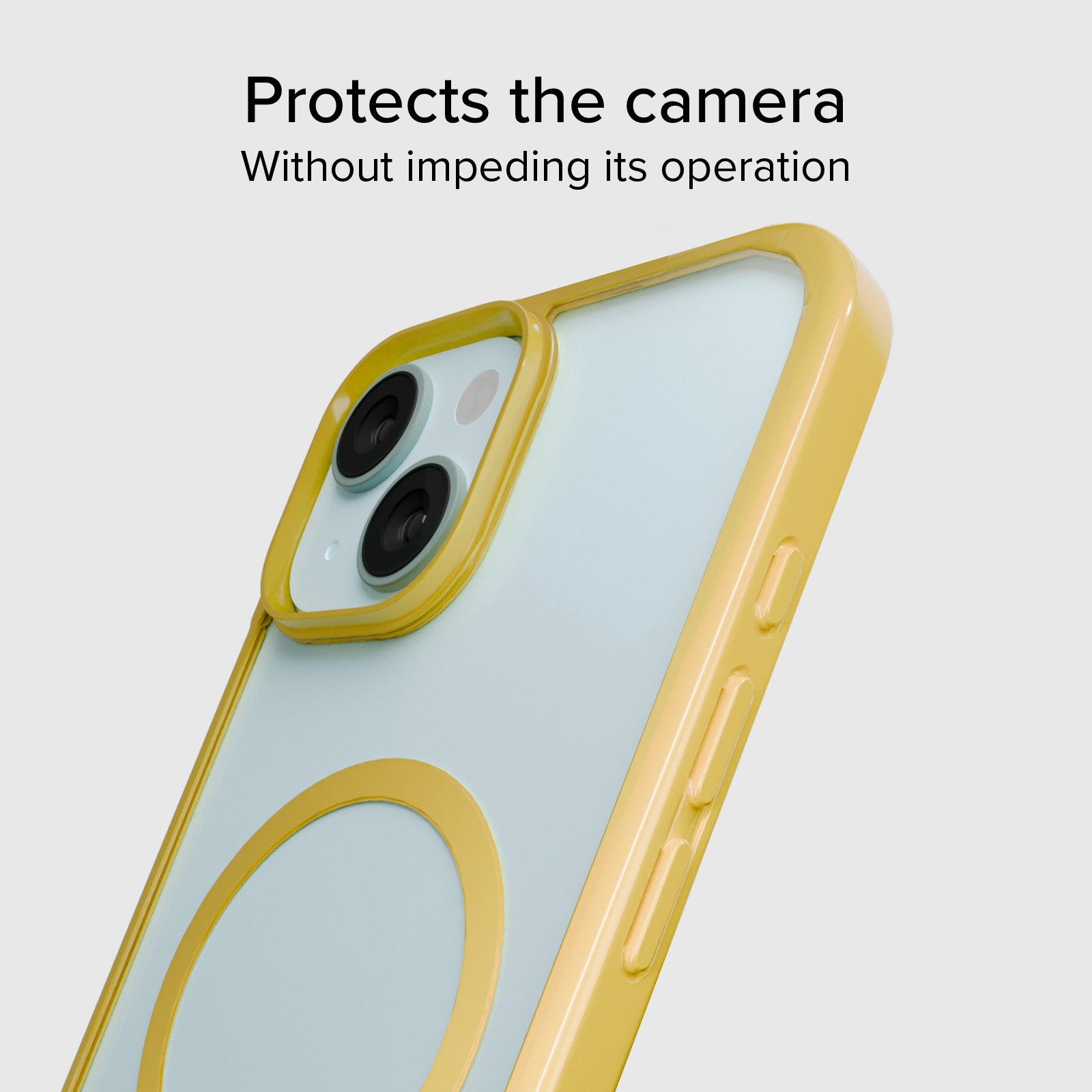 Cover for iPhone 15 with coloured edges compatible with MagSafe charging