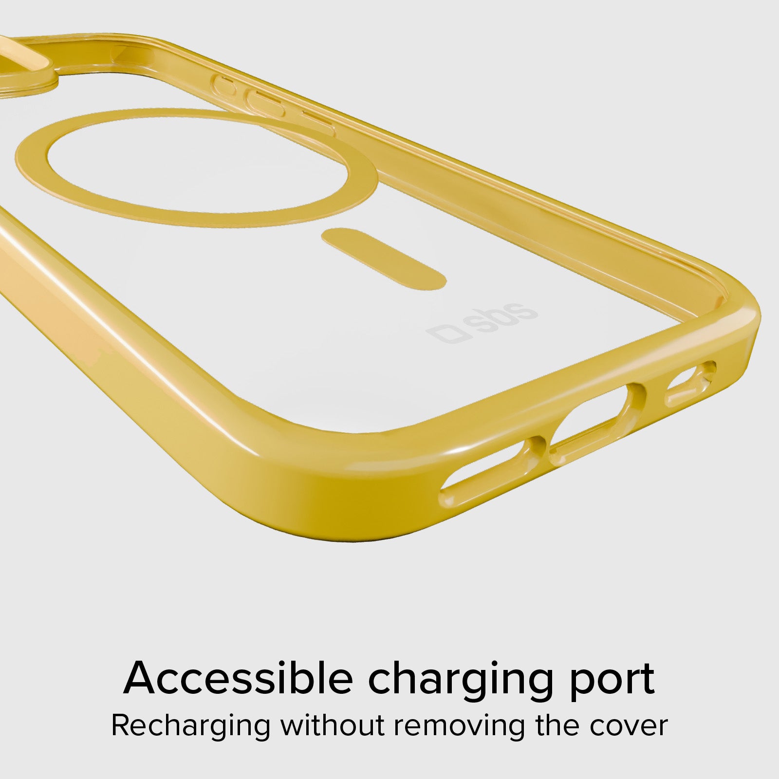 Cover for iPhone 15 with coloured edges compatible with MagSafe charging