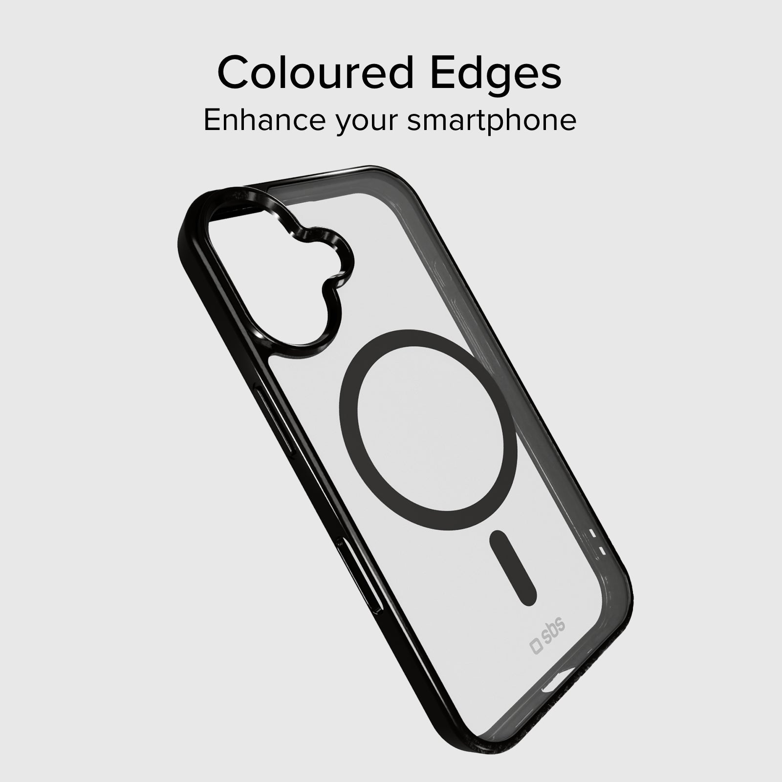 Cover for iPhone 16 with coloured edges compatible with MagSafe charging
