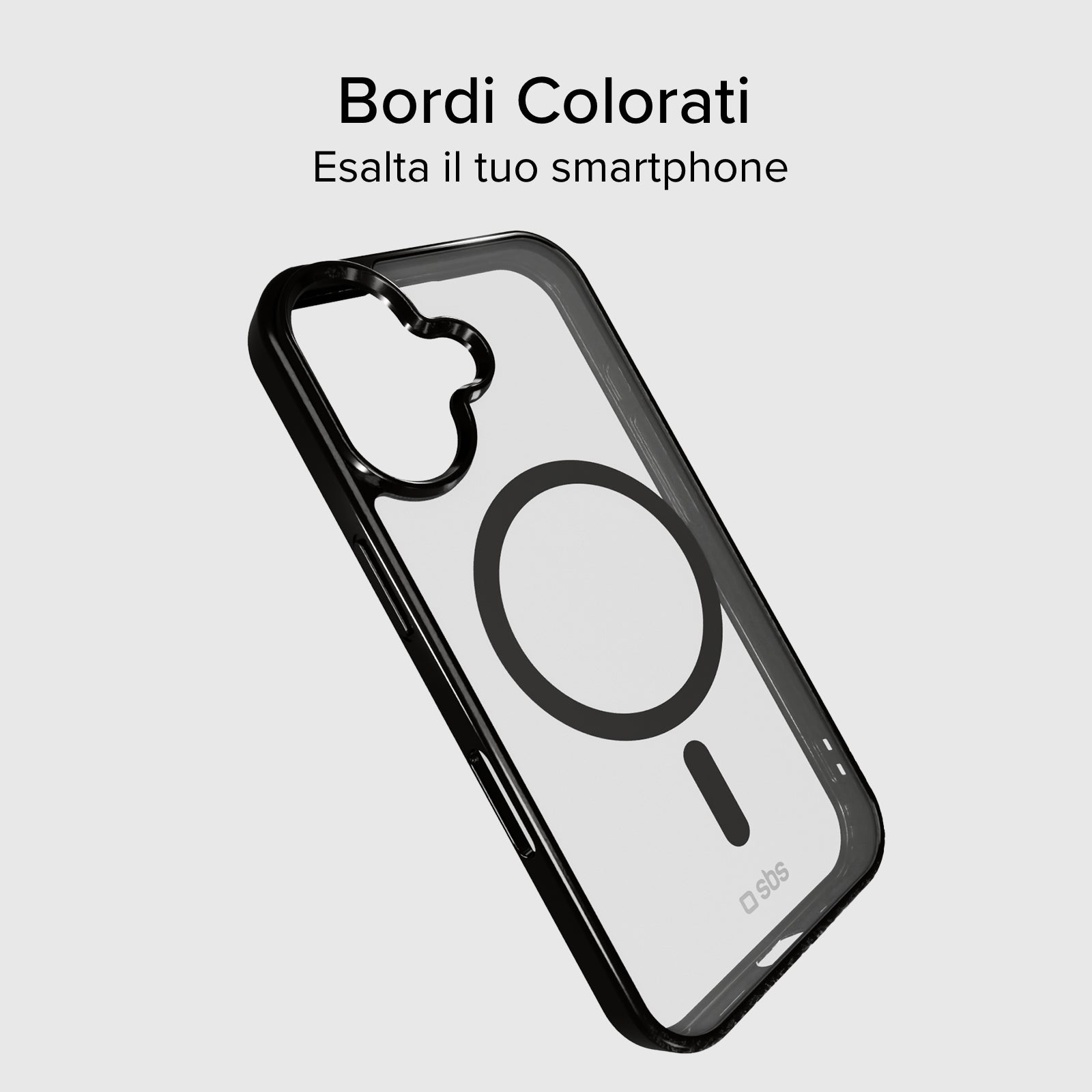 Cover for iPhone 16 with coloured edges compatible with MagSafe charging