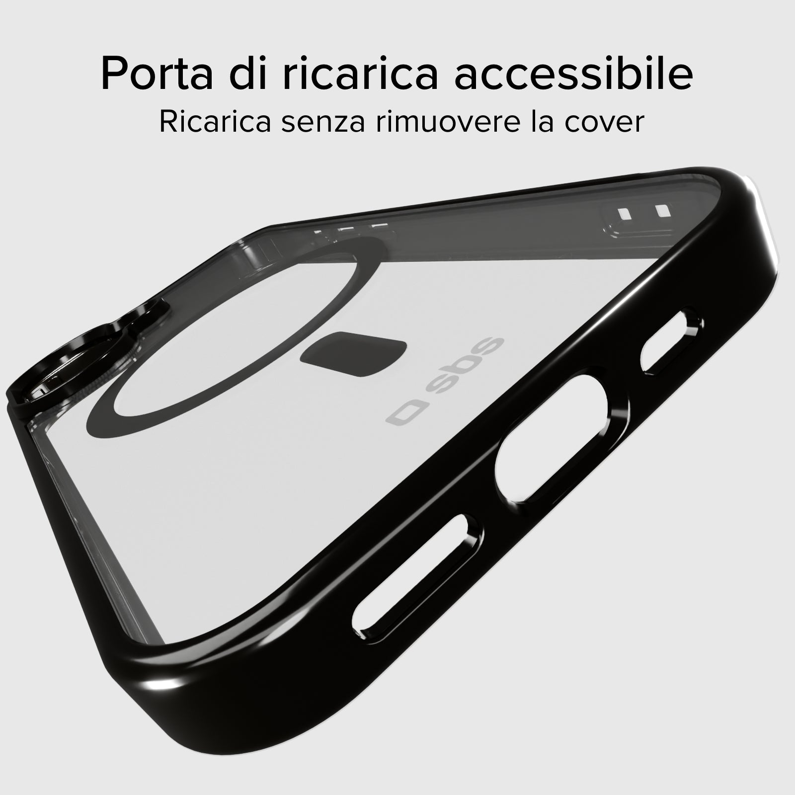 Cover for iPhone 16 with coloured edges compatible with MagSafe charging