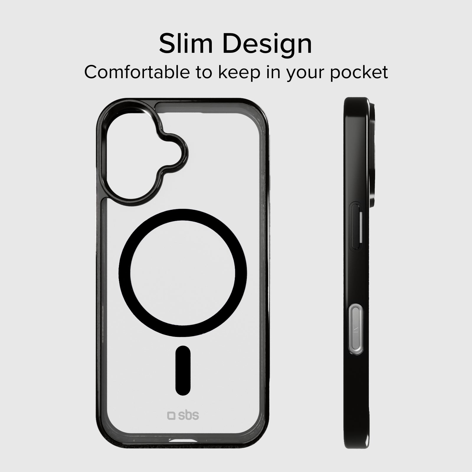Cover for iPhone 16 with coloured edges compatible with MagSafe charging