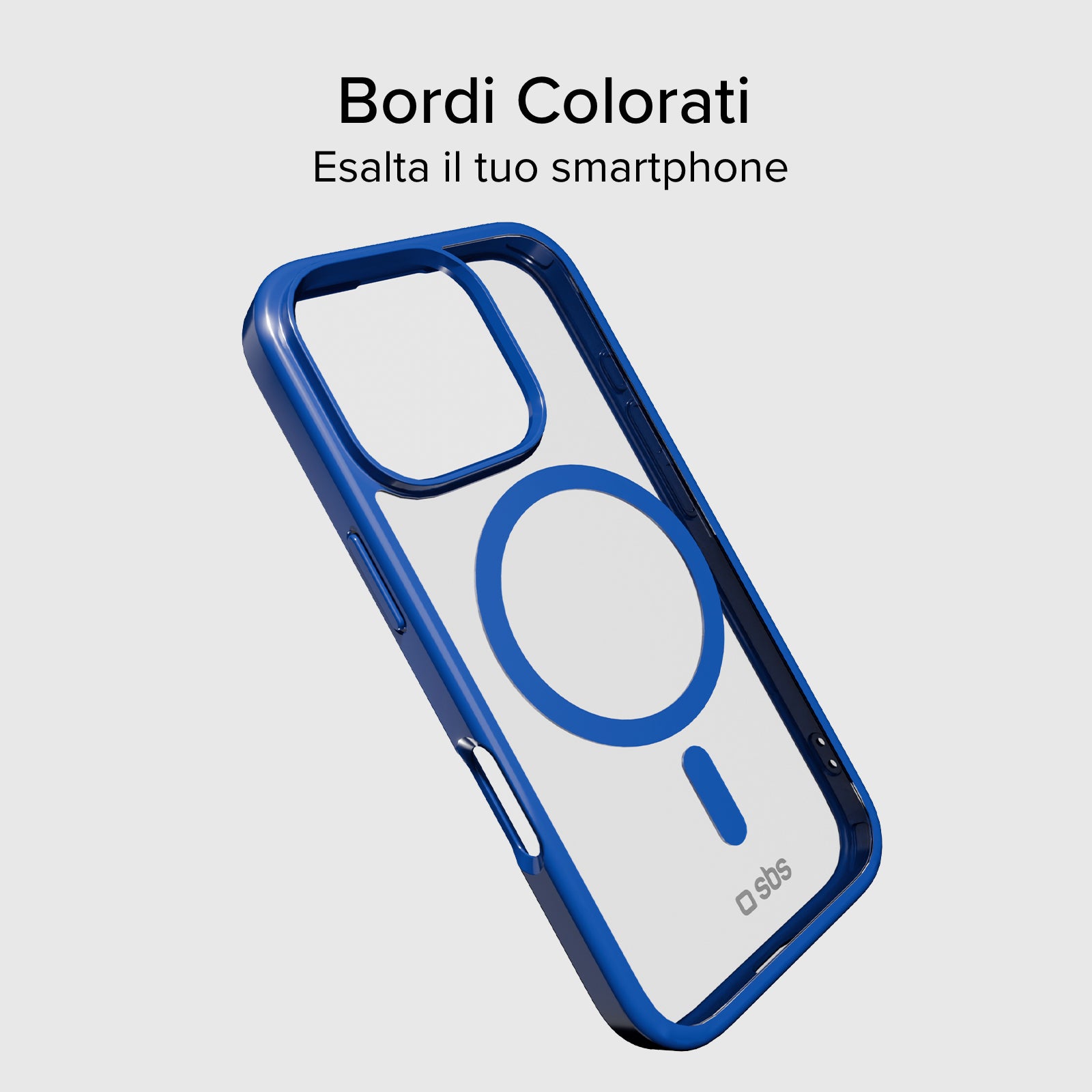 Cover for iPhone 16 Pro with coloured edges compatible with MagSafe charging