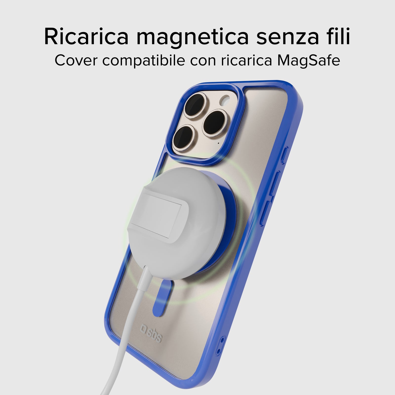 Cover for iPhone 16 Pro with coloured edges compatible with MagSafe charging