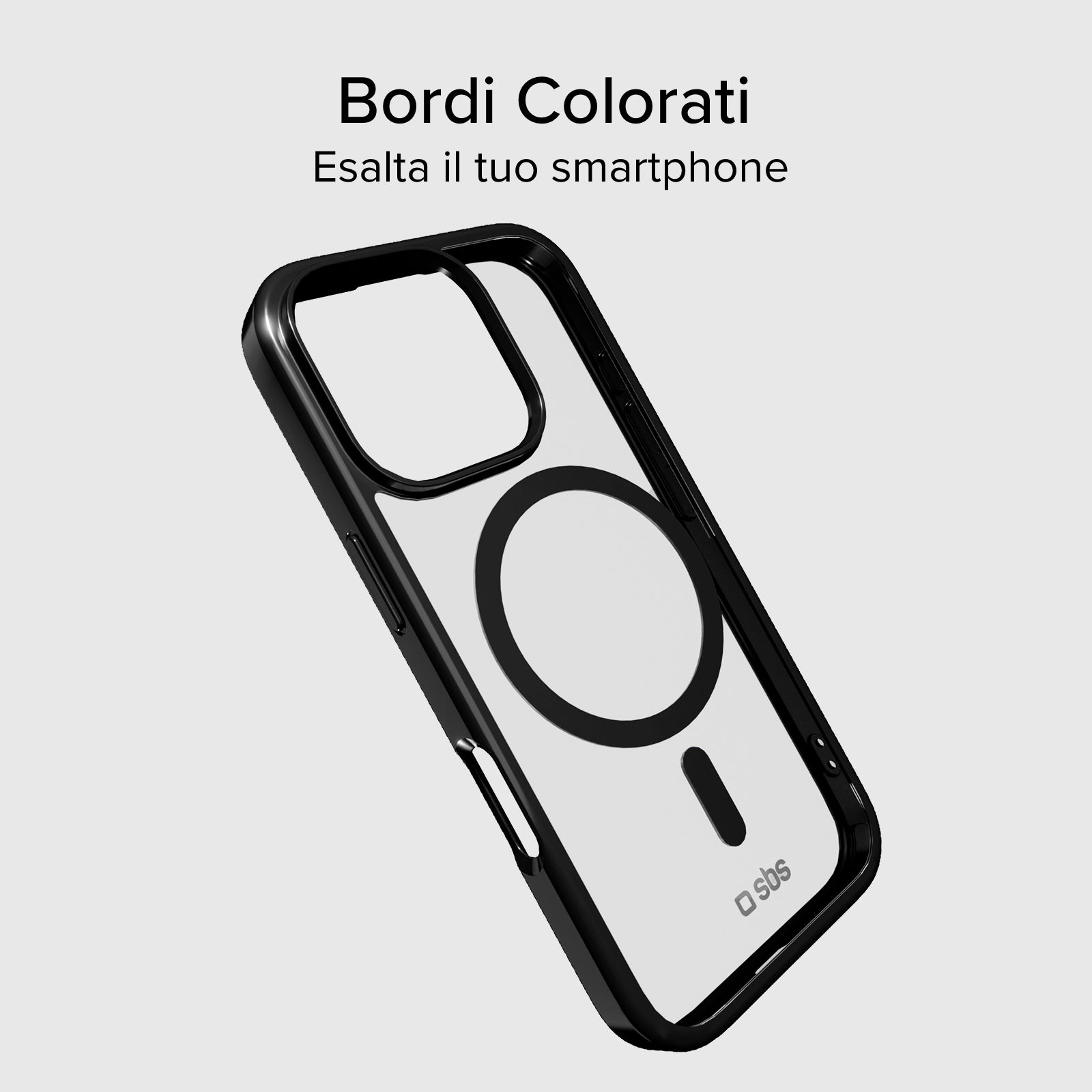 Cover for iPhone 16 Pro with coloured edges compatible with MagSafe charging