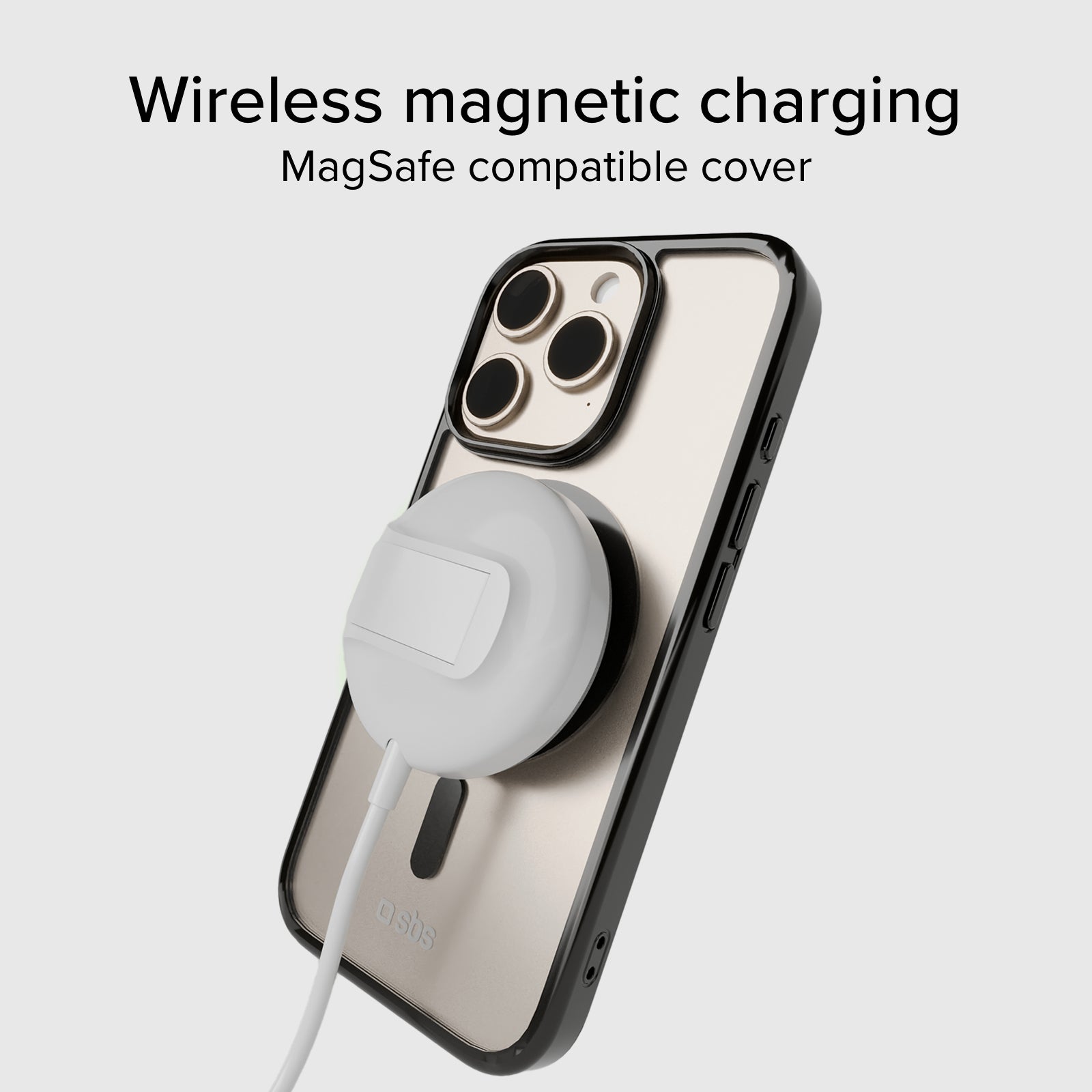 Cover for iPhone 16 Pro with coloured edges compatible with MagSafe charging
