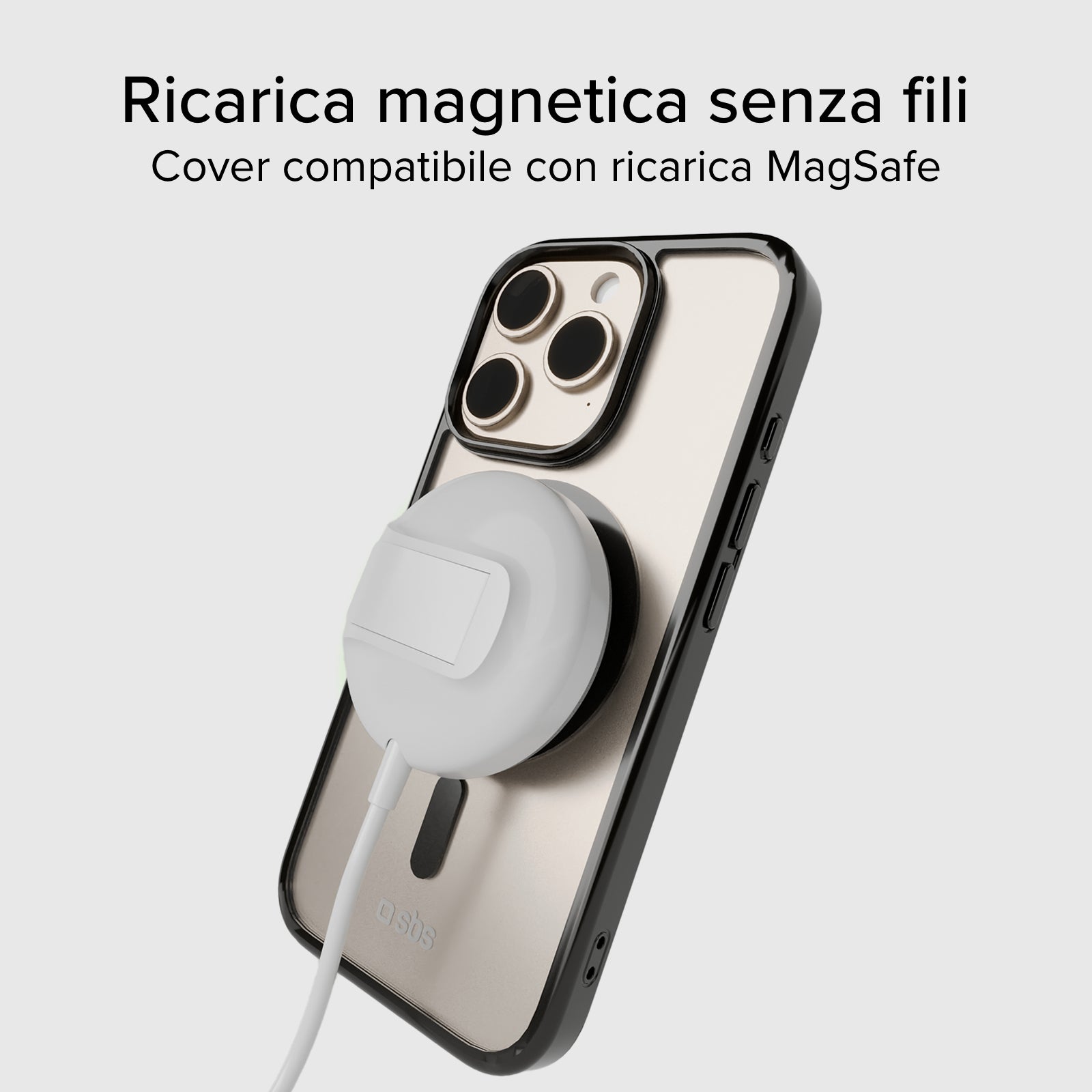 Cover for iPhone 16 Pro with coloured edges compatible with MagSafe charging
