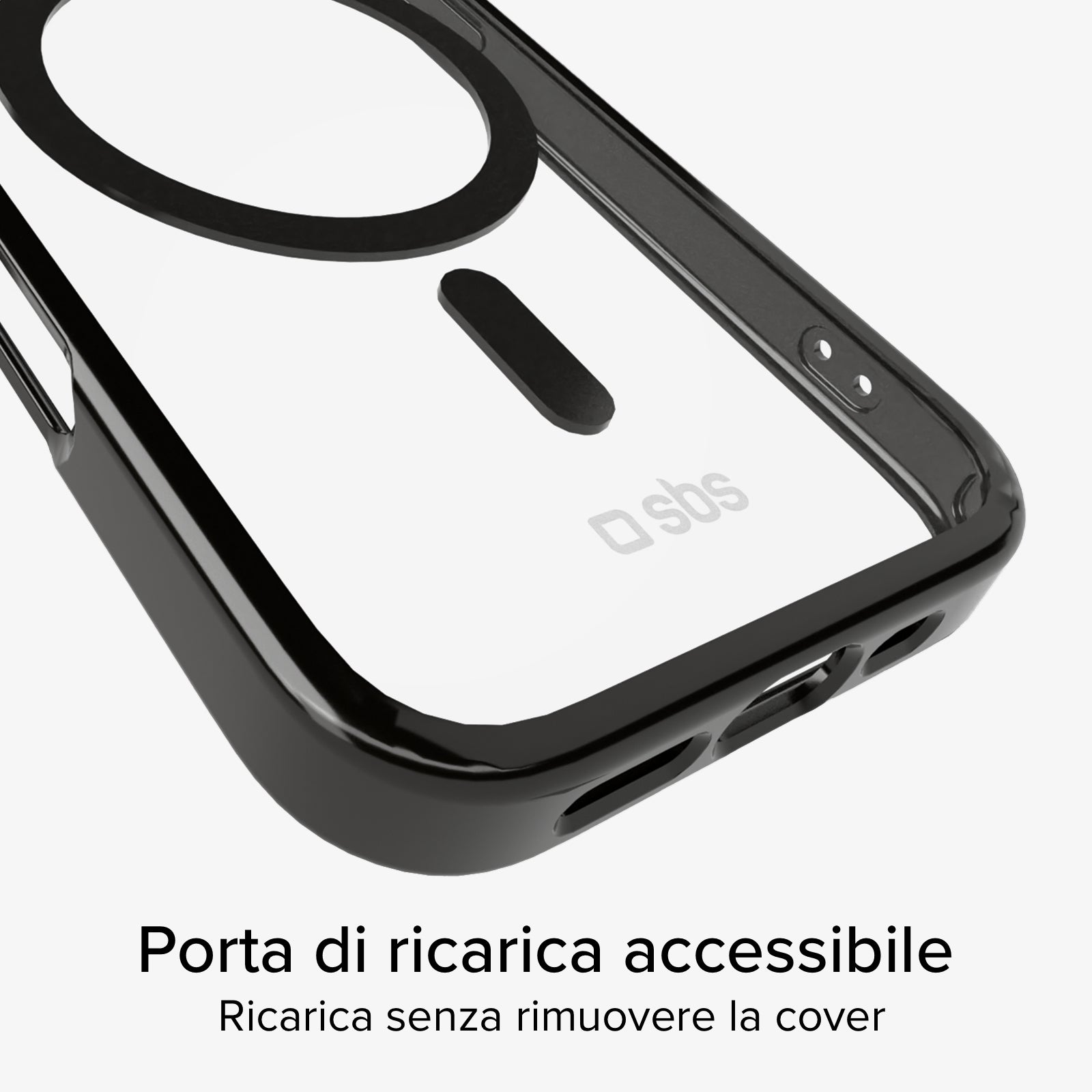 Cover for iPhone 16 Pro with coloured edges compatible with MagSafe charging