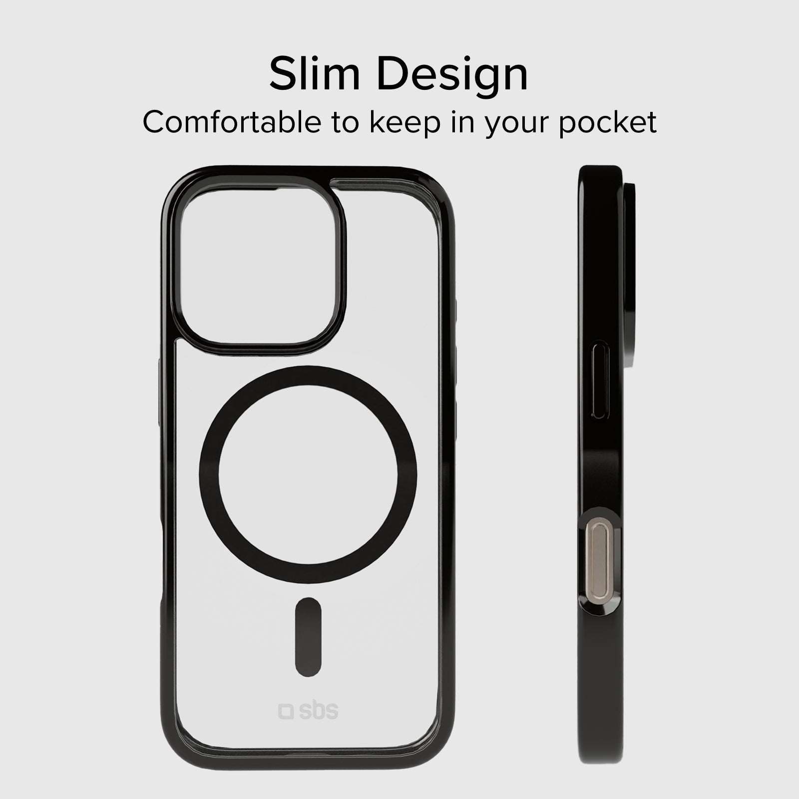 Cover for iPhone 16 Pro with coloured edges compatible with MagSafe charging